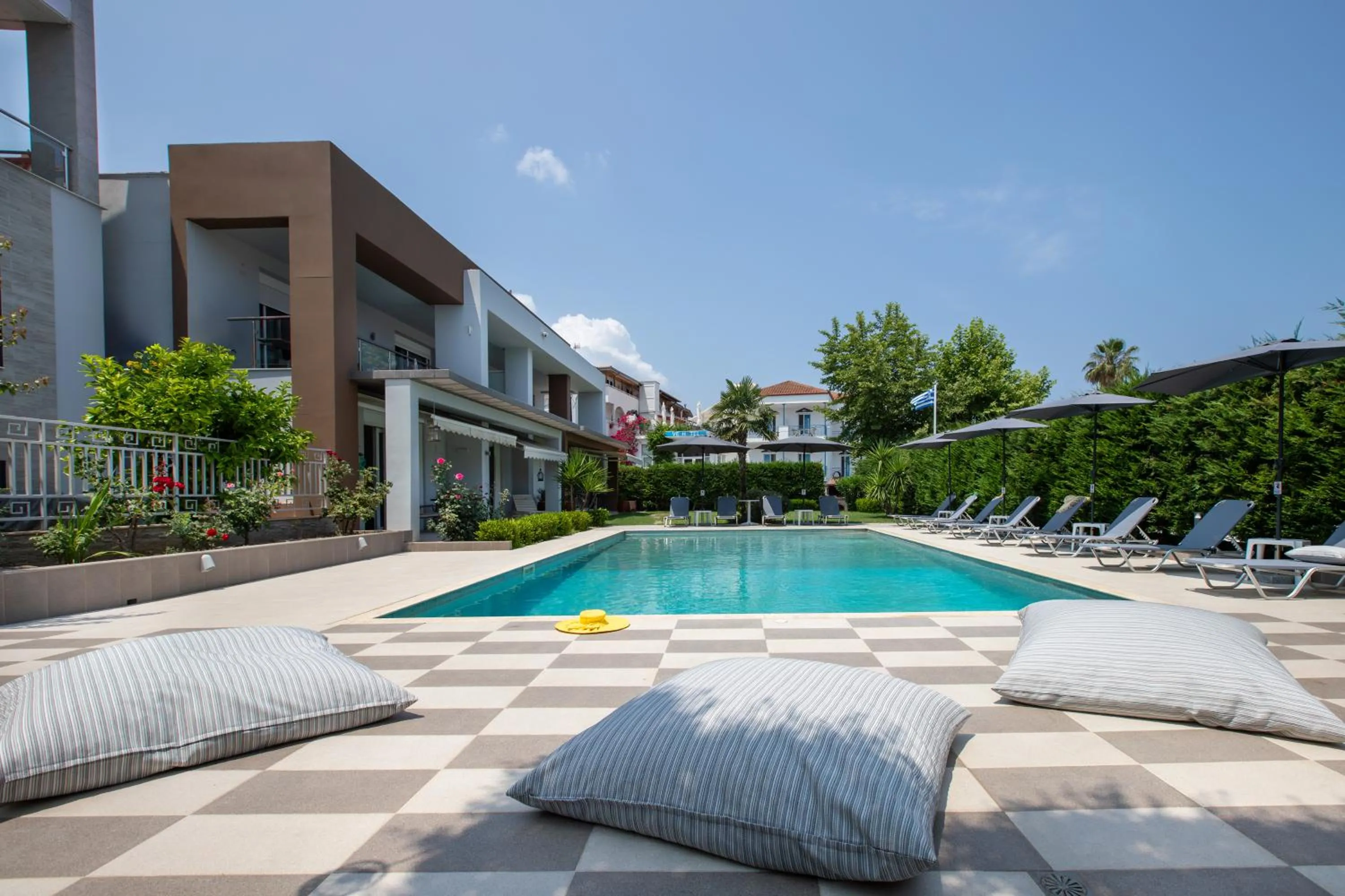 Swimming pool in EllinFos Apartments