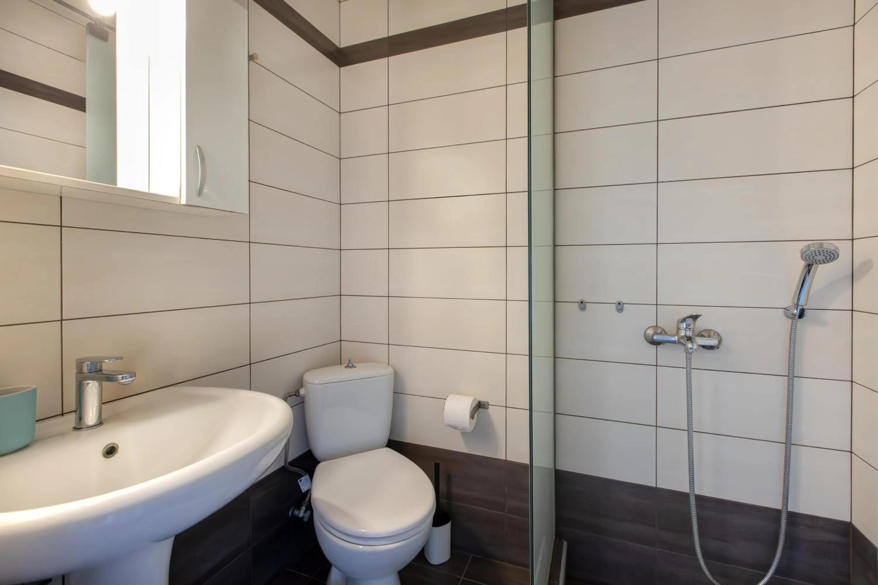 Shower in EllinFos Apartments