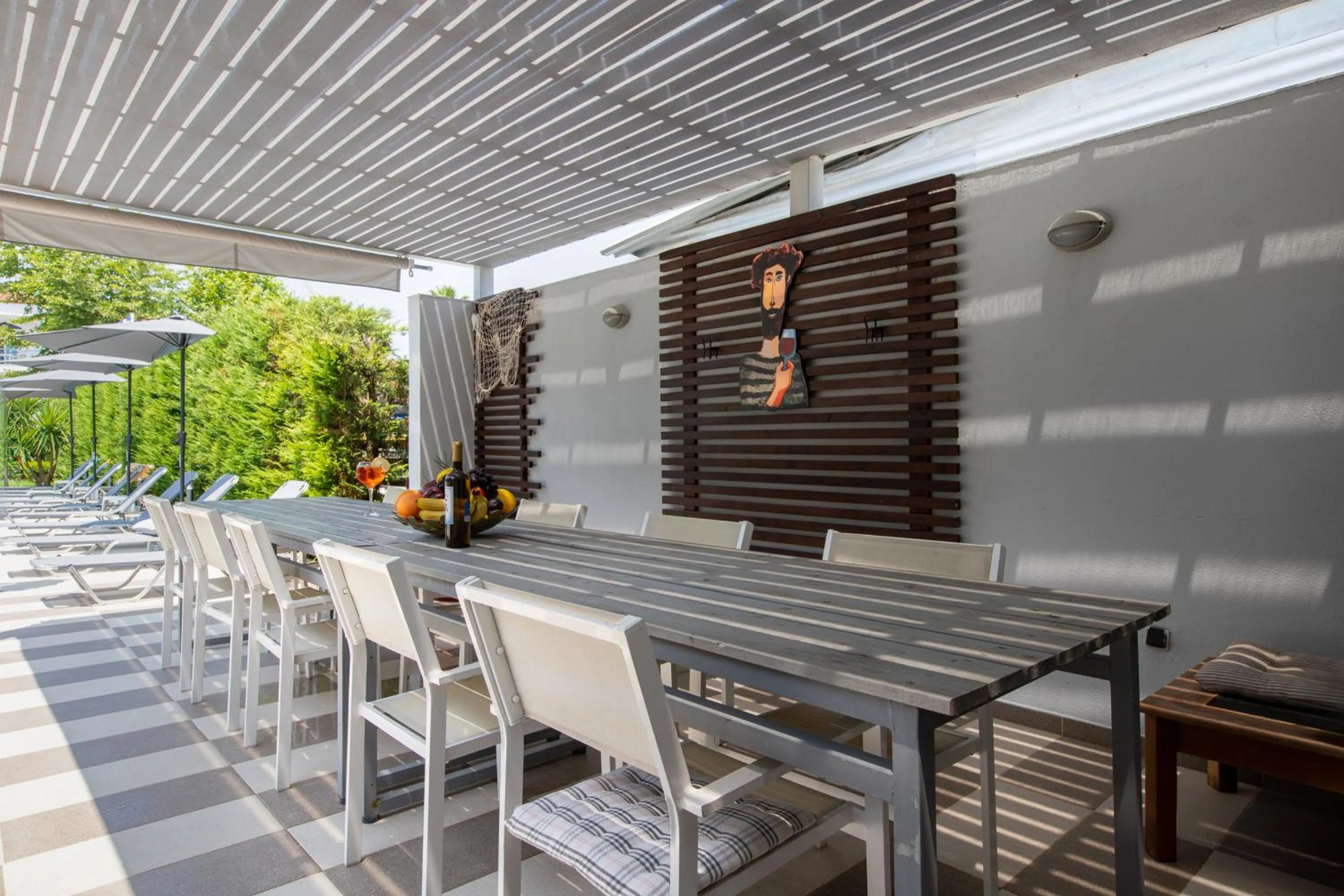 Patio in EllinFos Apartments