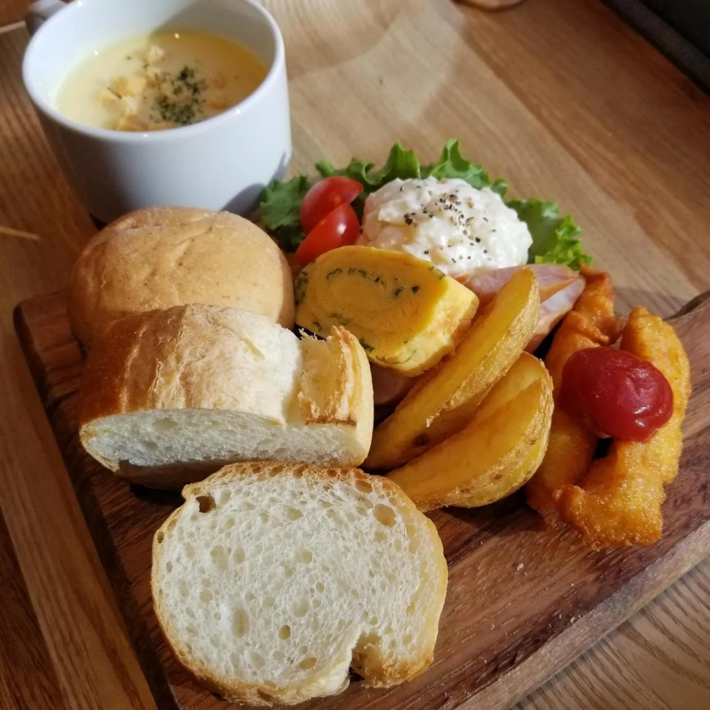 Italian breakfast in HEARTS Capsule Hotel & Spa HAKATA