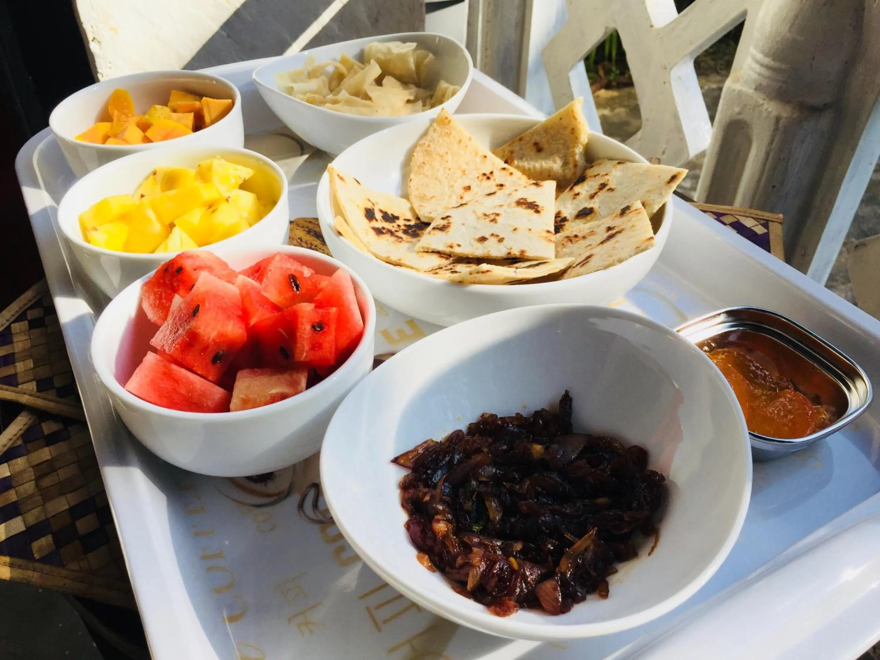 Continental breakfast in MA Villa Unawatuna