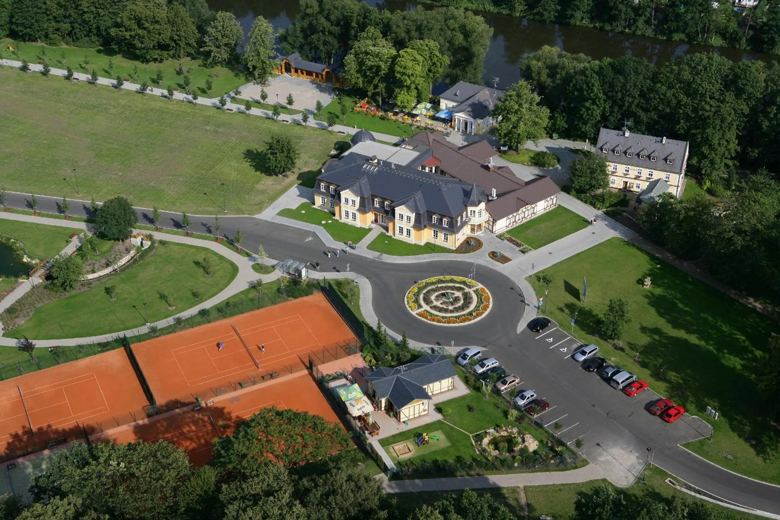 Bird's eye view in Lázně Evženie