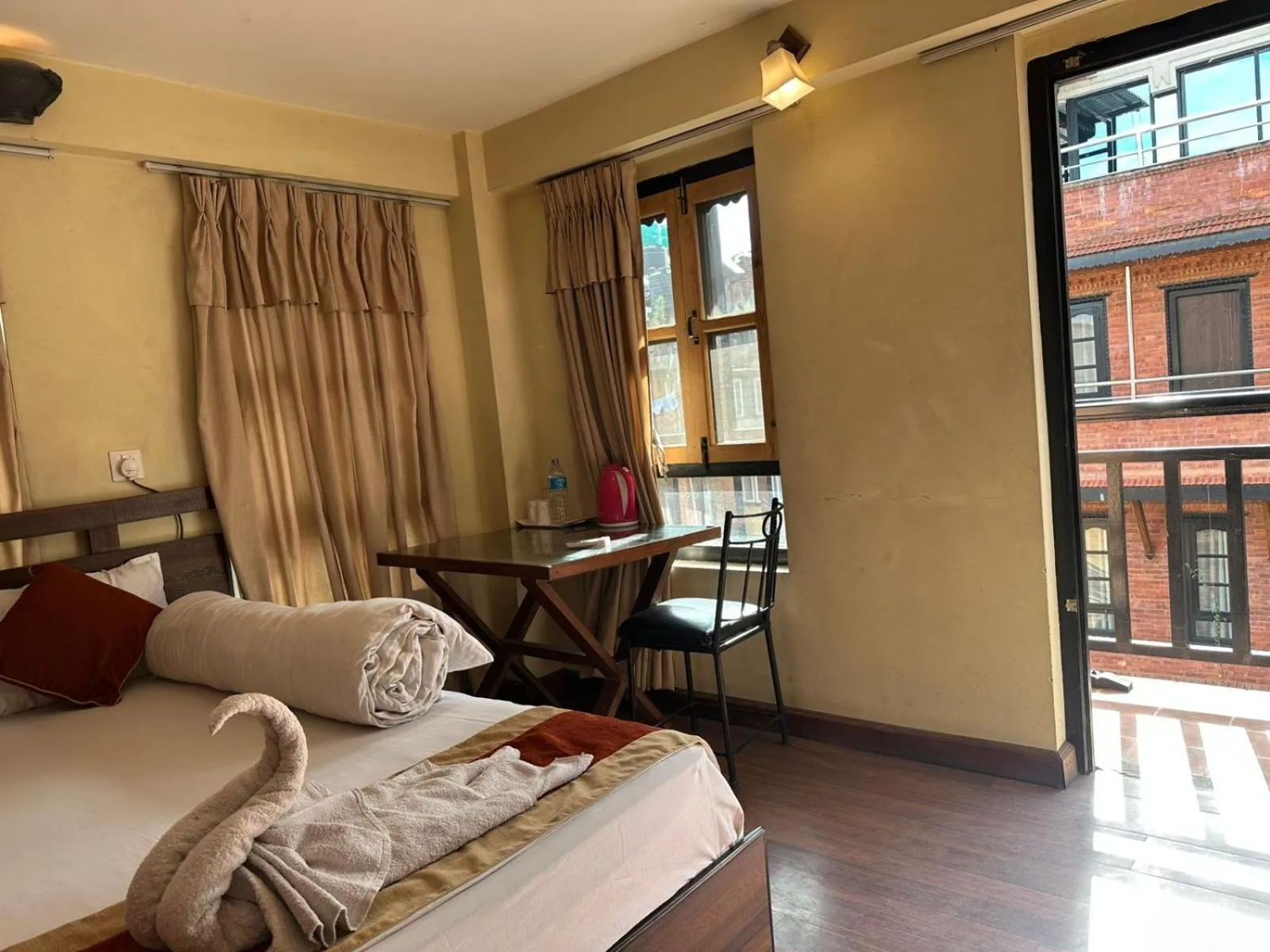 Balcony/Terrace, Bed in HOTEL LAYAKU DURBAR