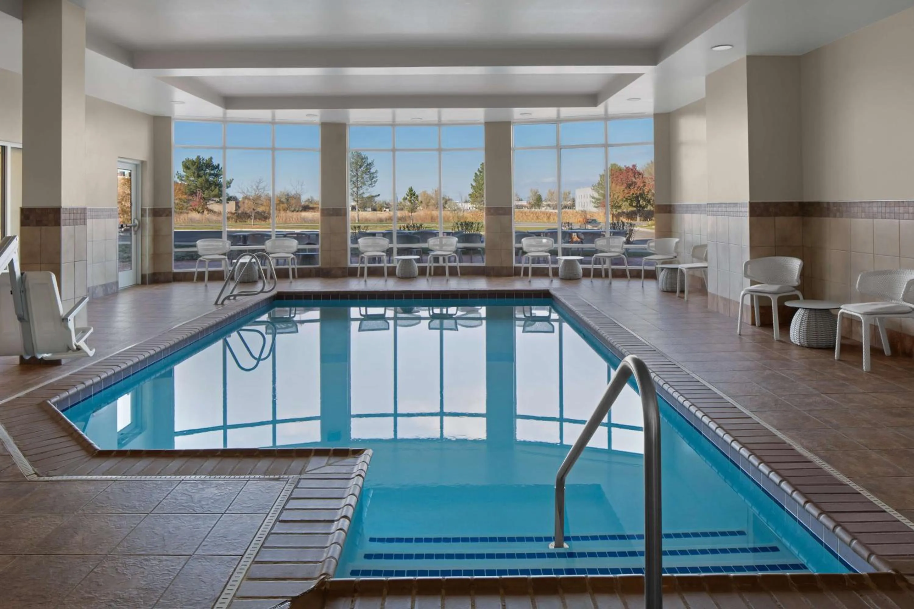 Pool view in Hilton Garden Inn - Salt Lake City Airport