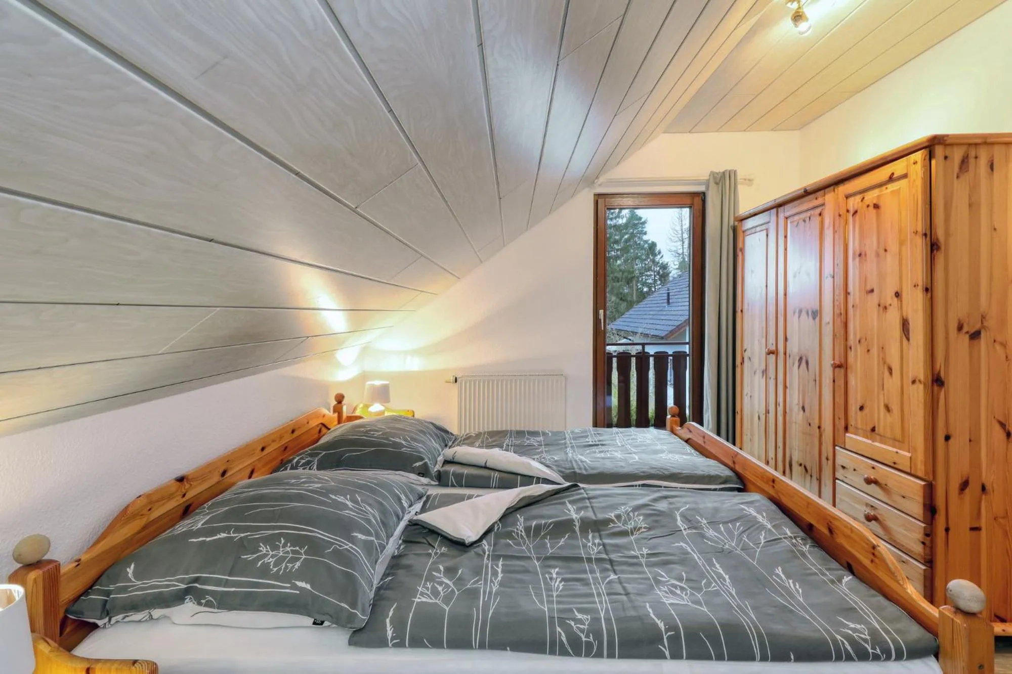 Bed in Seepark Kirchheim Ferienhaus bei Diane mit Sauna