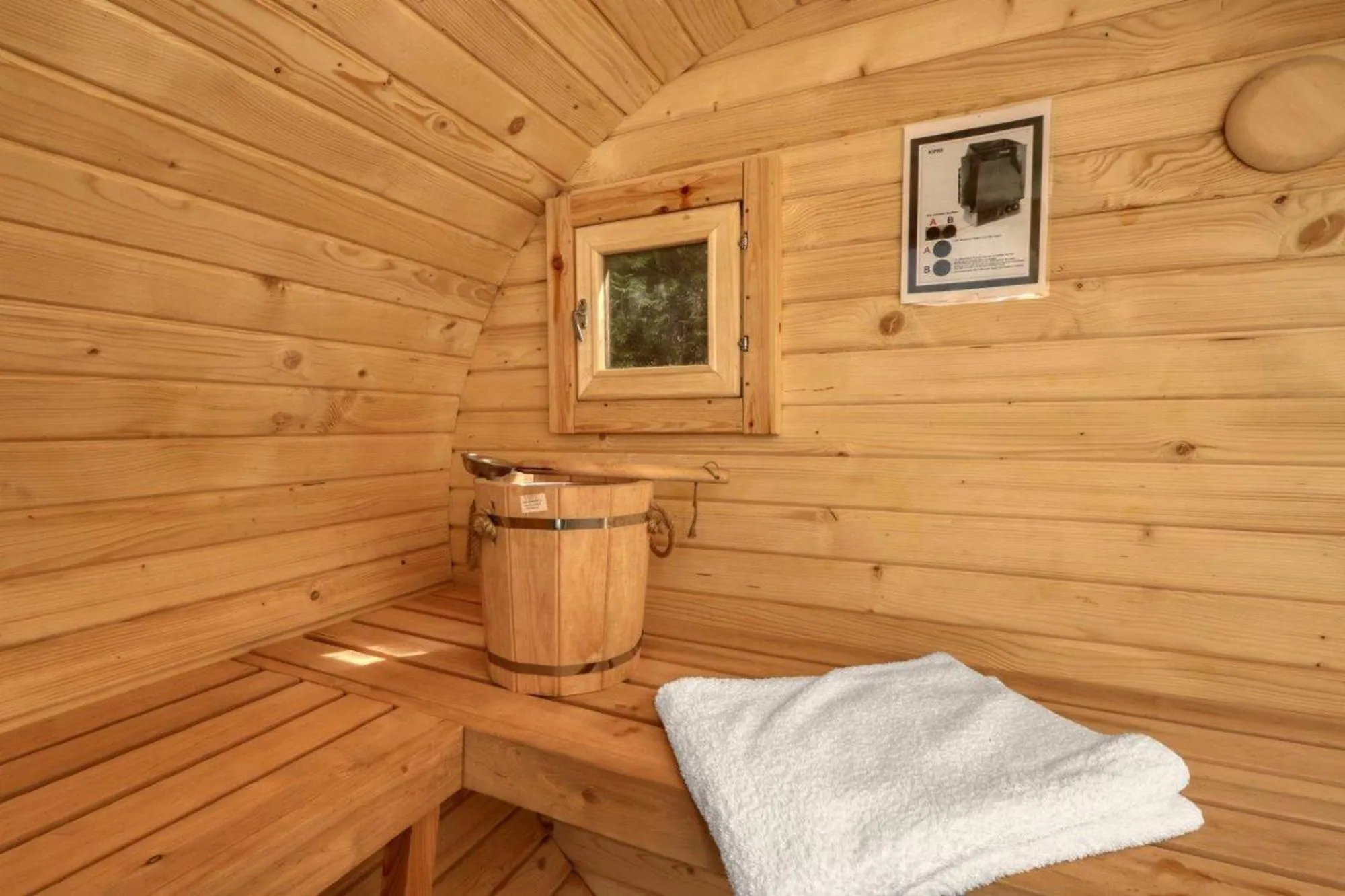 Sauna in Seepark Kirchheim Ferienhaus bei Diane mit Sauna