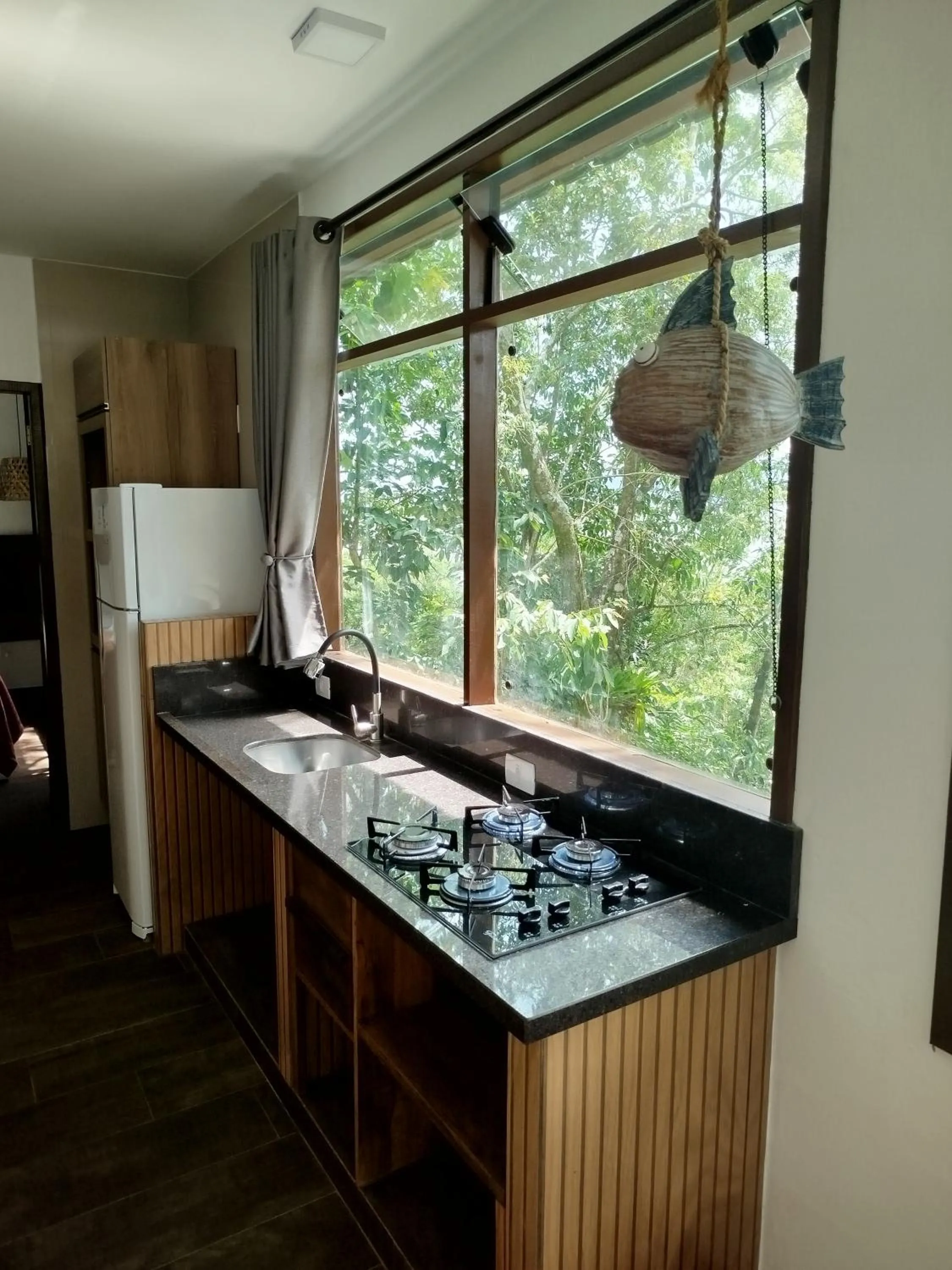 Kitchen or kitchenette in Pousada Ecomar