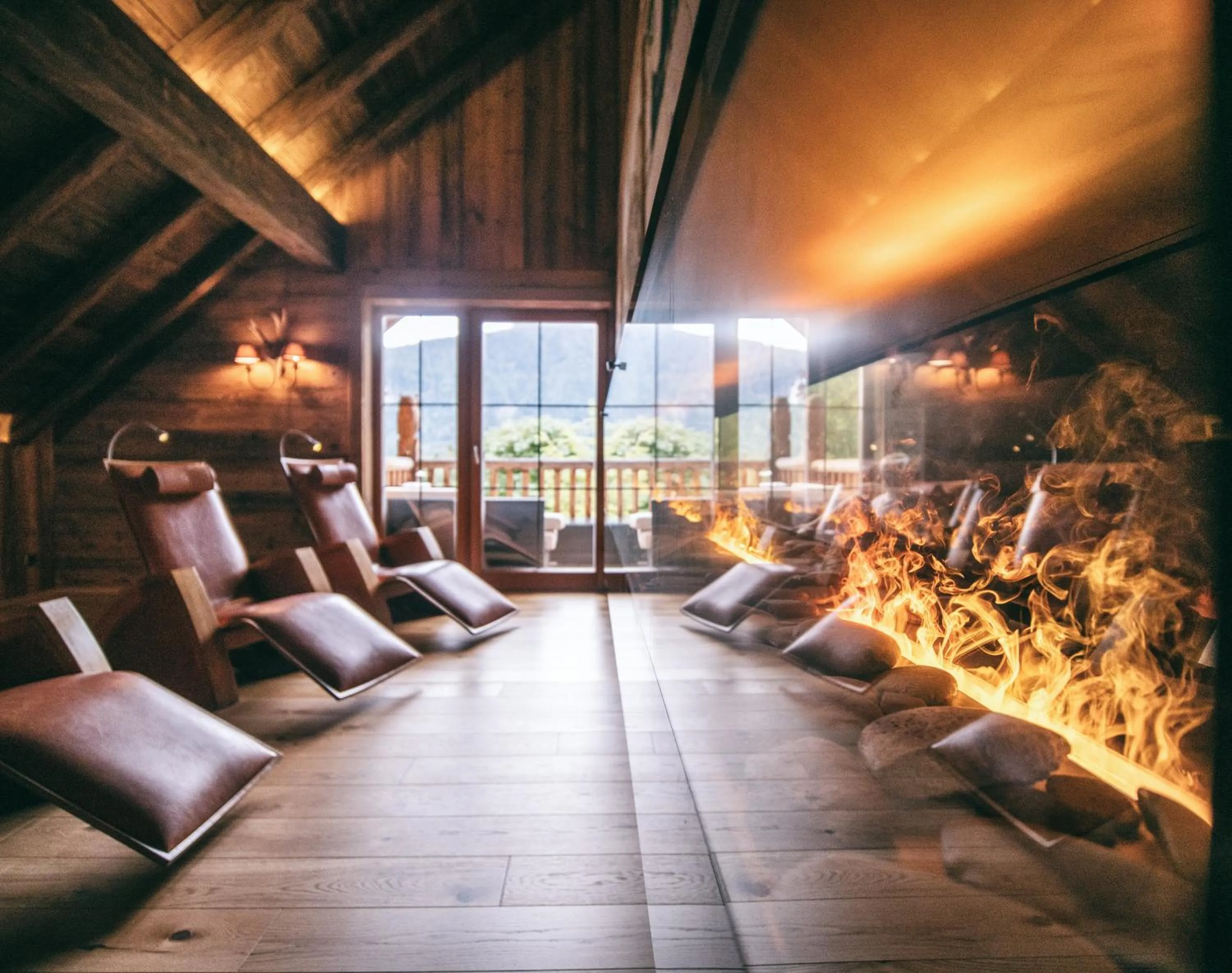 Seating area in Cocoon - Alpine Boutique Lodge