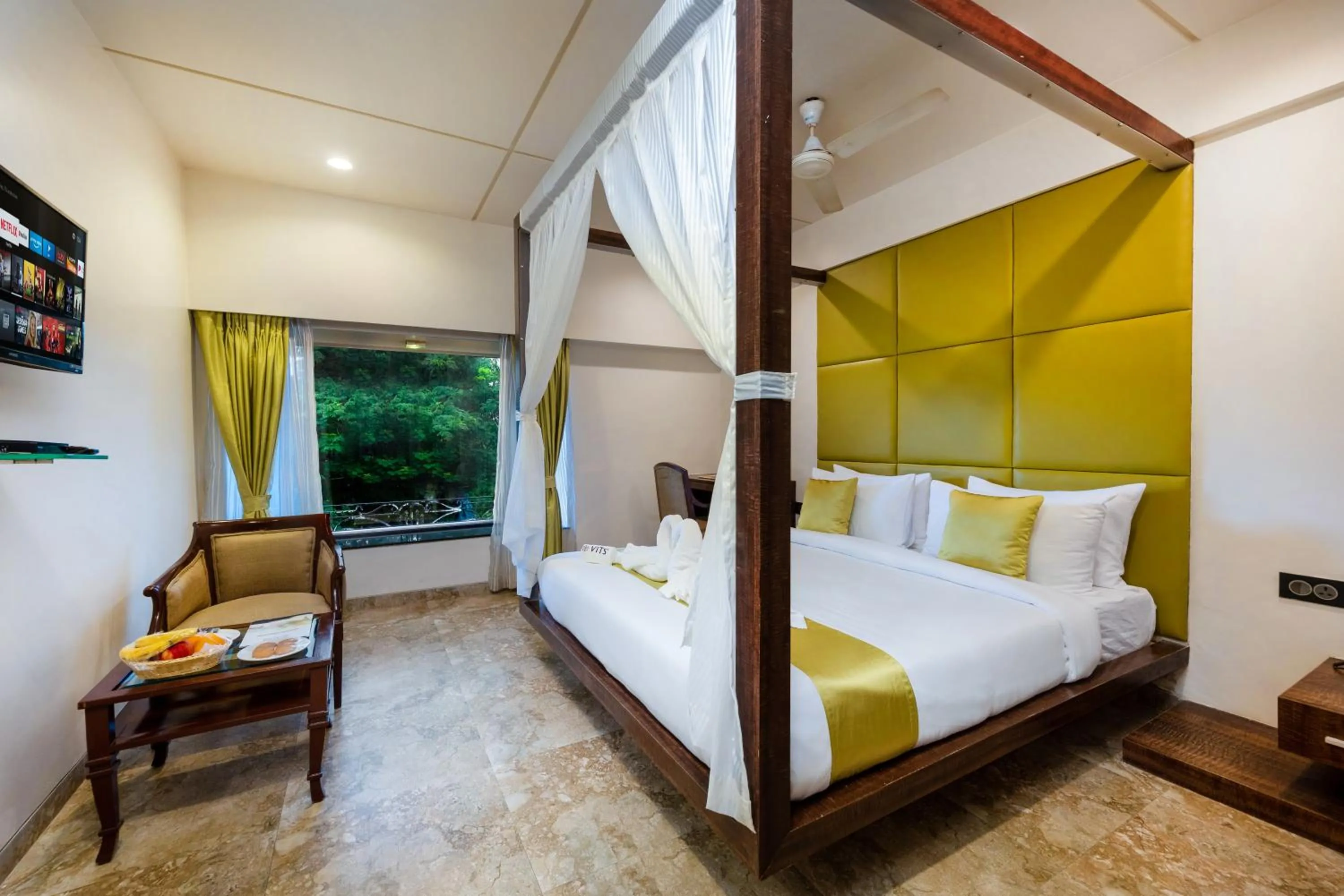 Bedroom, Bed in VITS Sharanam, Thane