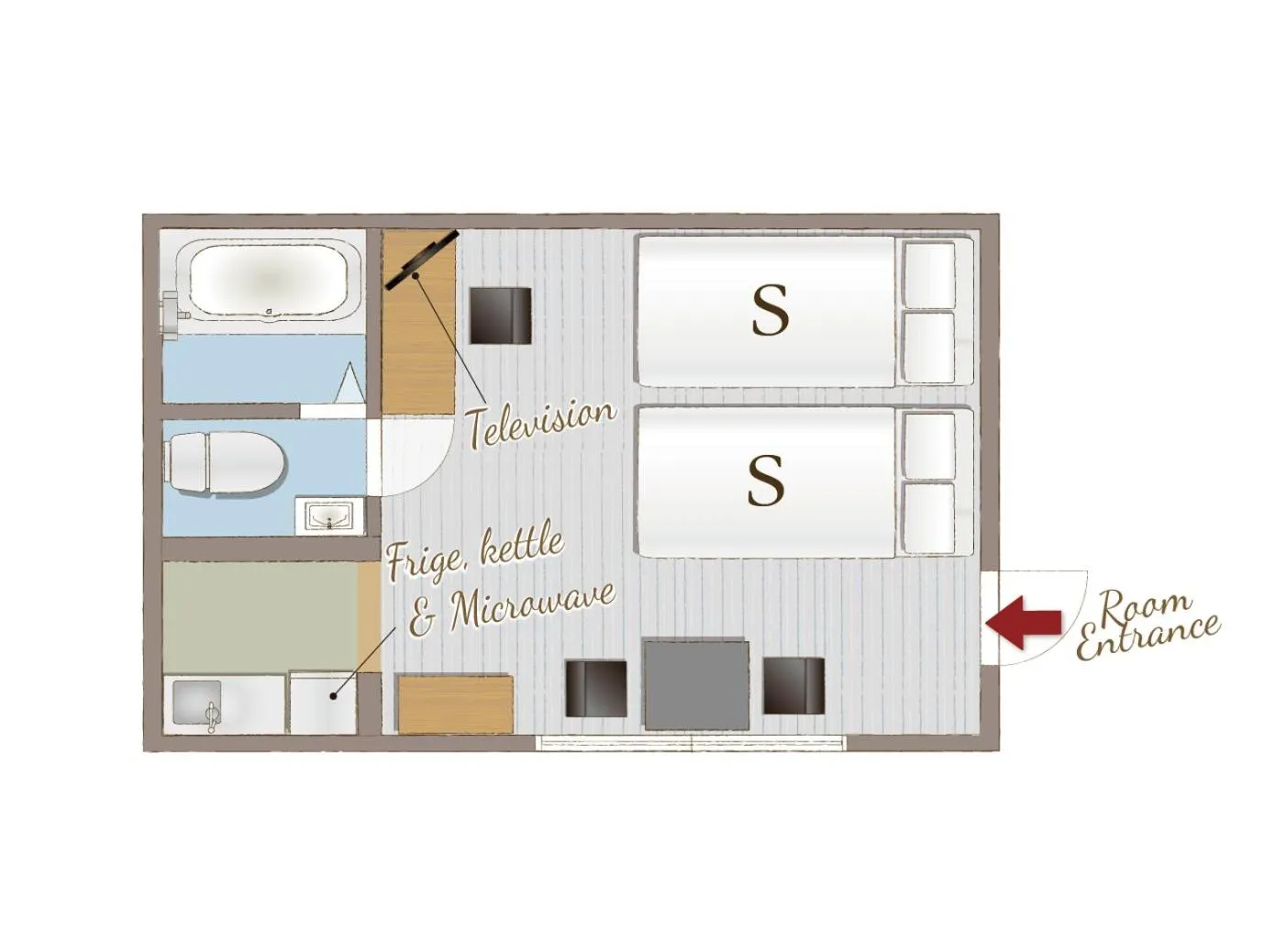 Floor plan in RESI STAY Hachi Inn