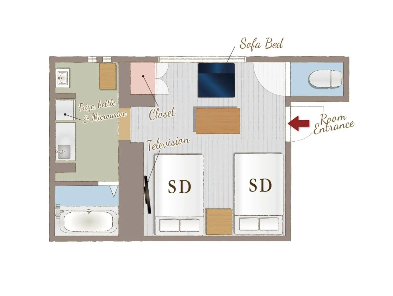 Floor plan in RESI STAY Hachi Inn