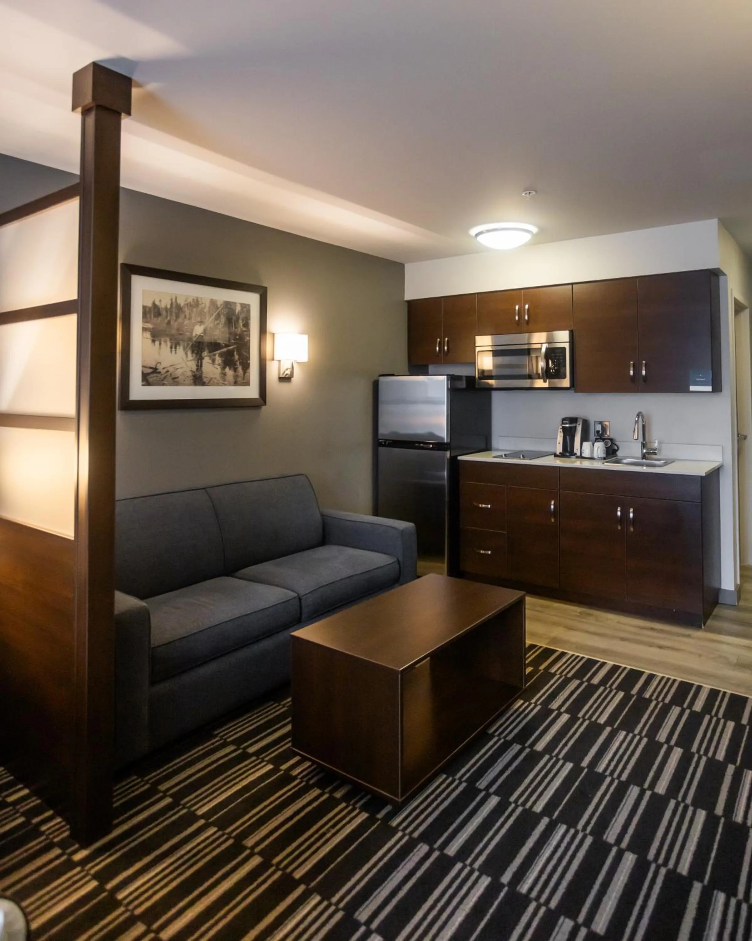 Kitchen or kitchenette in Microtel Inn & Suites by Wyndham Mont Tremblant