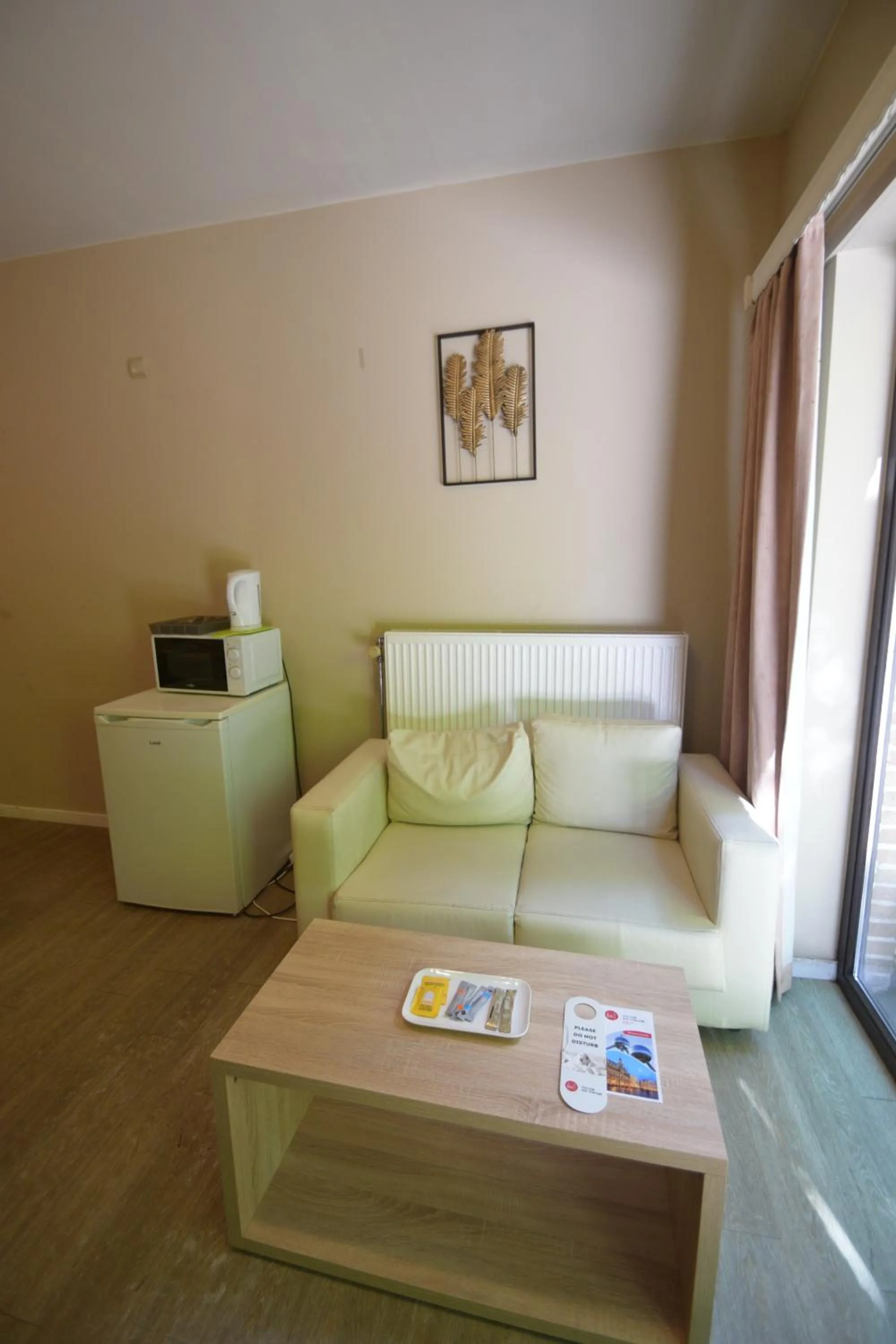 Seating area in Budget Flats Brussels