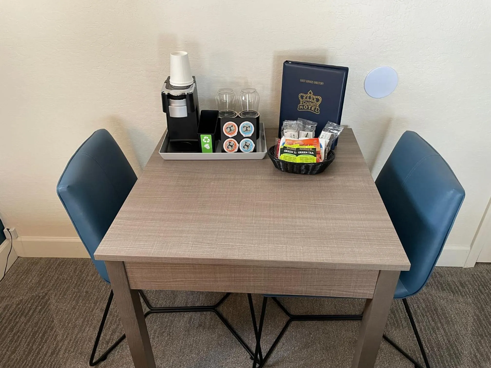 Dining area in Crown Motel