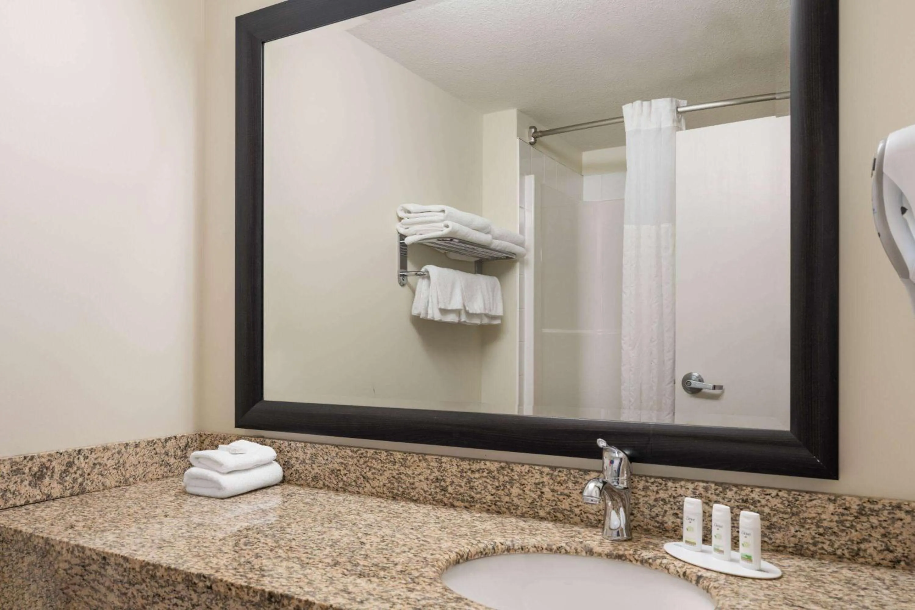 Bathroom in Super 8 by Wyndham Sherwood Park/Edmonton Area