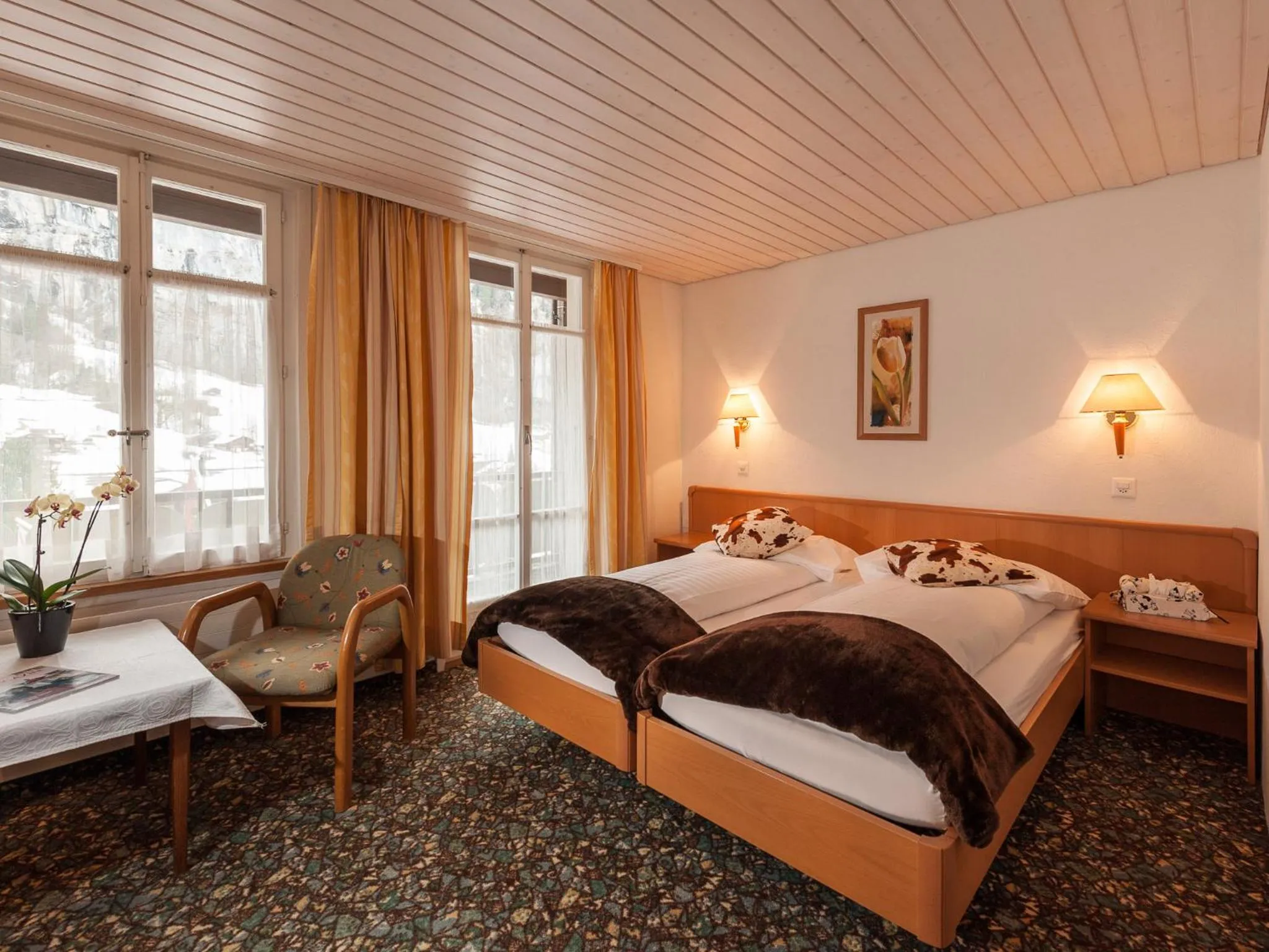 Bed in Hotel Oberland