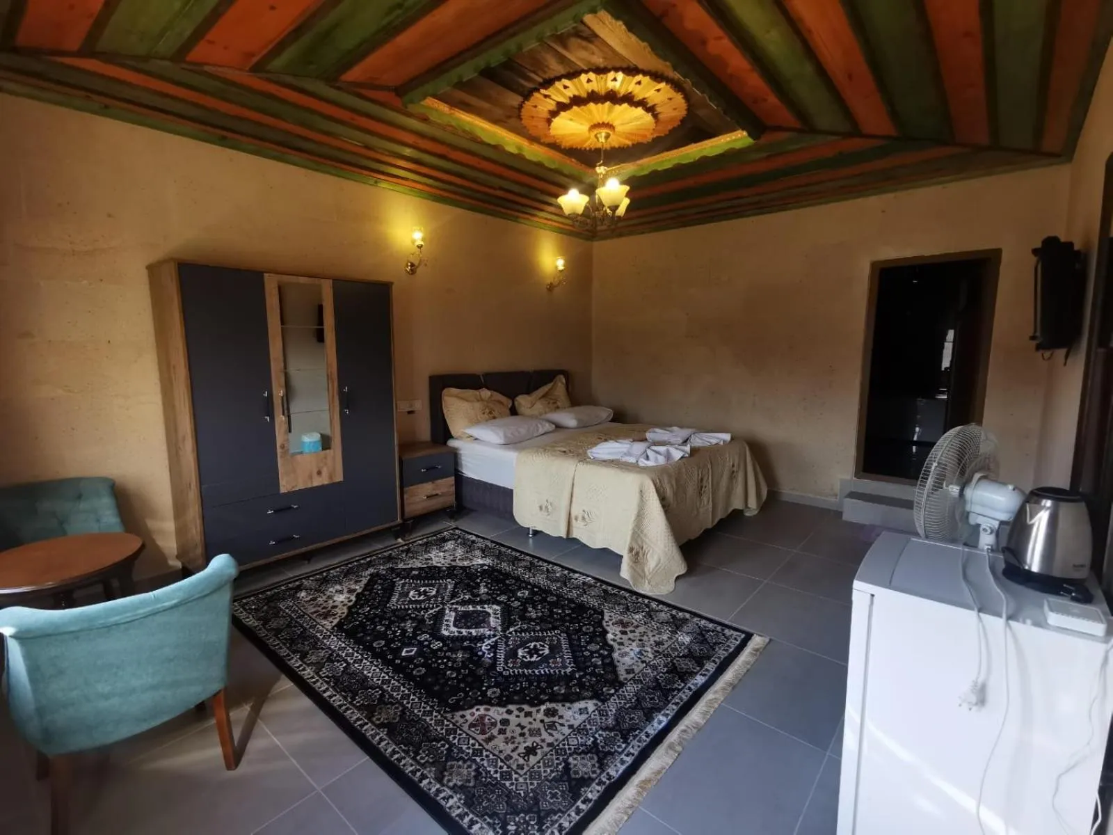 Bed in Falcon Cave Suites