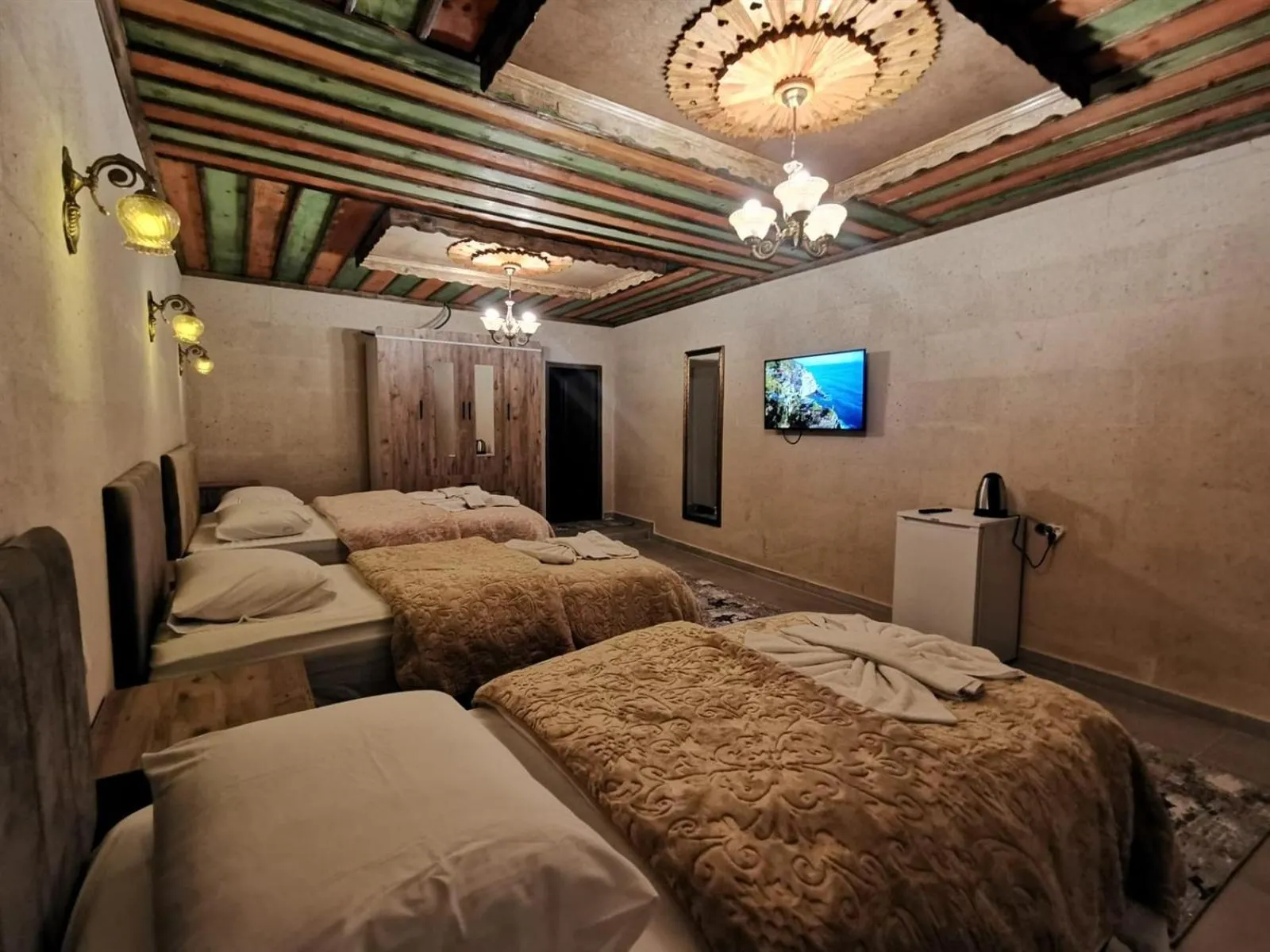 Bed in Falcon Cave Suites