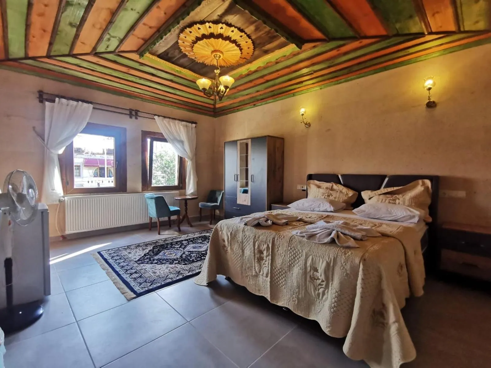 Bed in Falcon Cave Suites