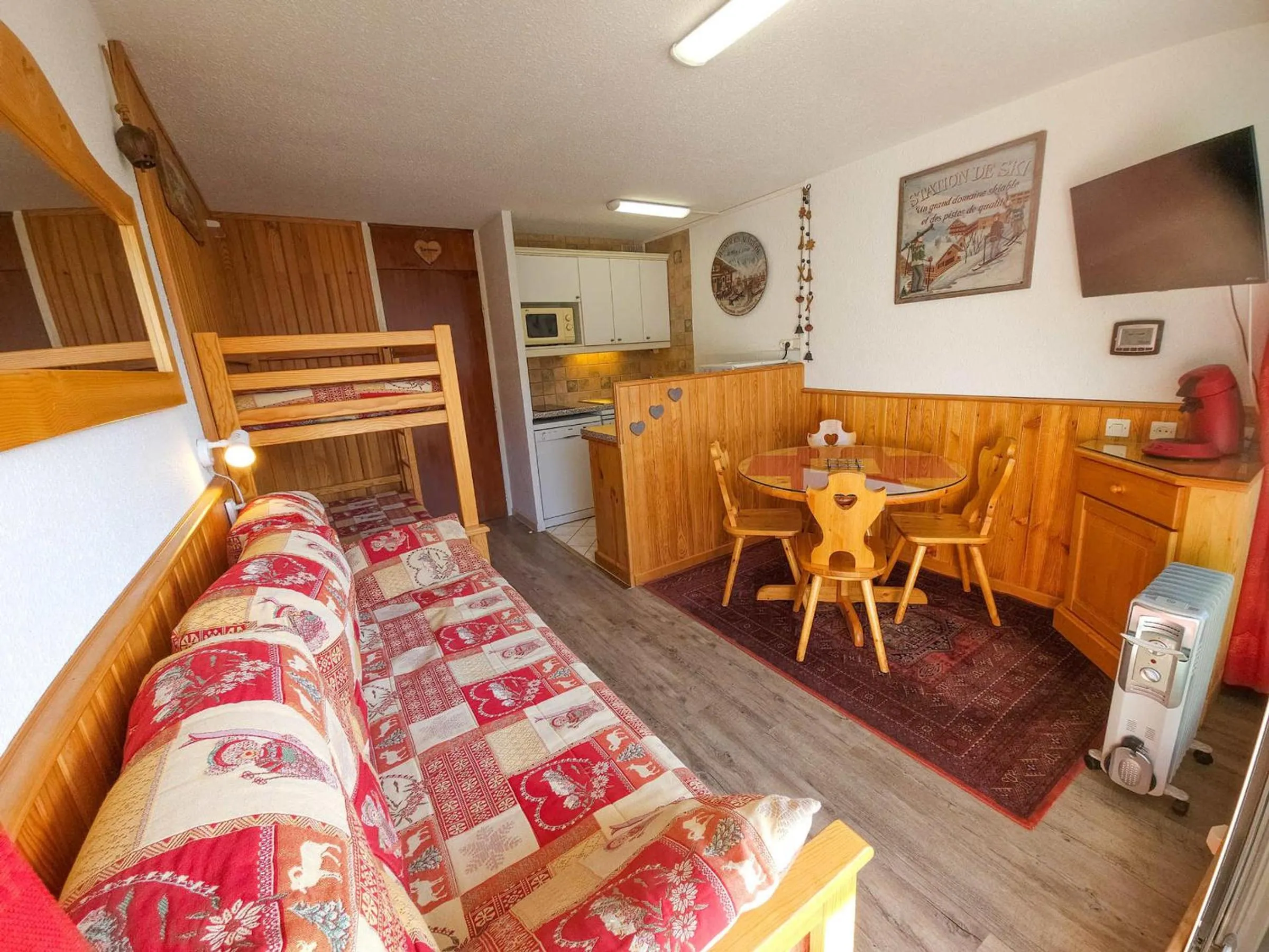 Studio confortable aux Menuires, 3 personnes, balcon sud-ouest - FR-1-452-100