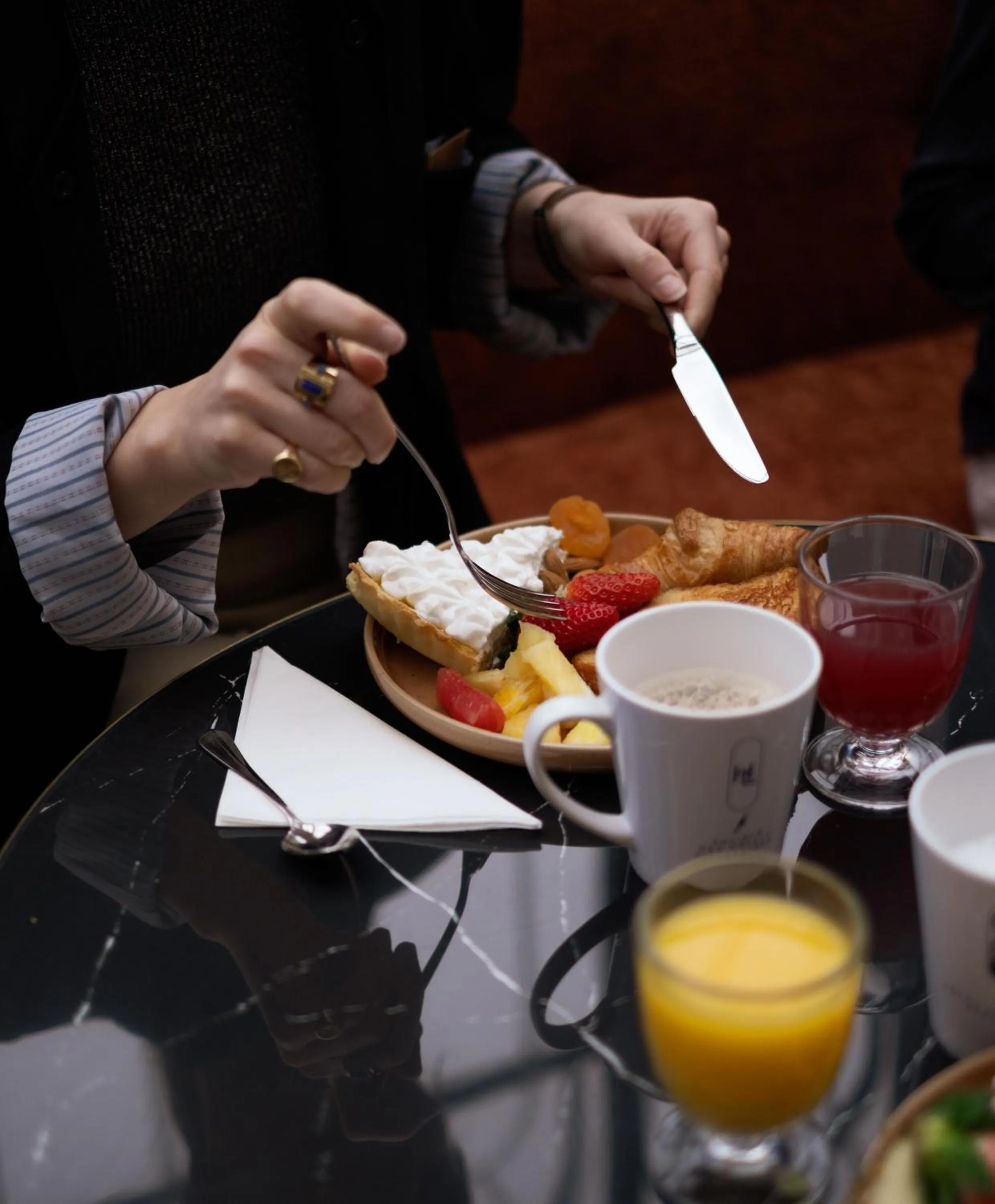 Breakfast in Hôtel Littéraire Stendhal et Spa