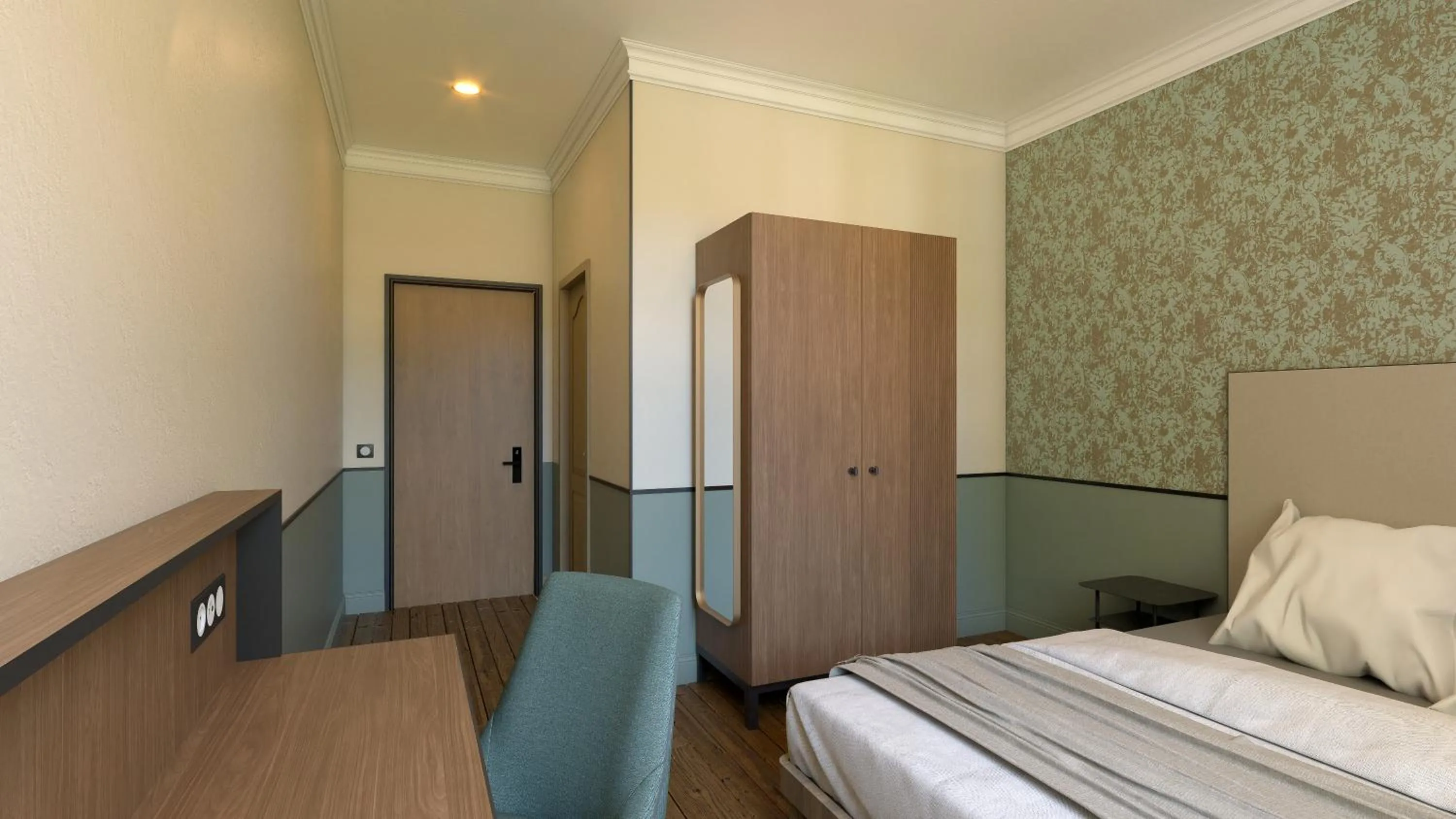 Bed in Hotel Des Prélats