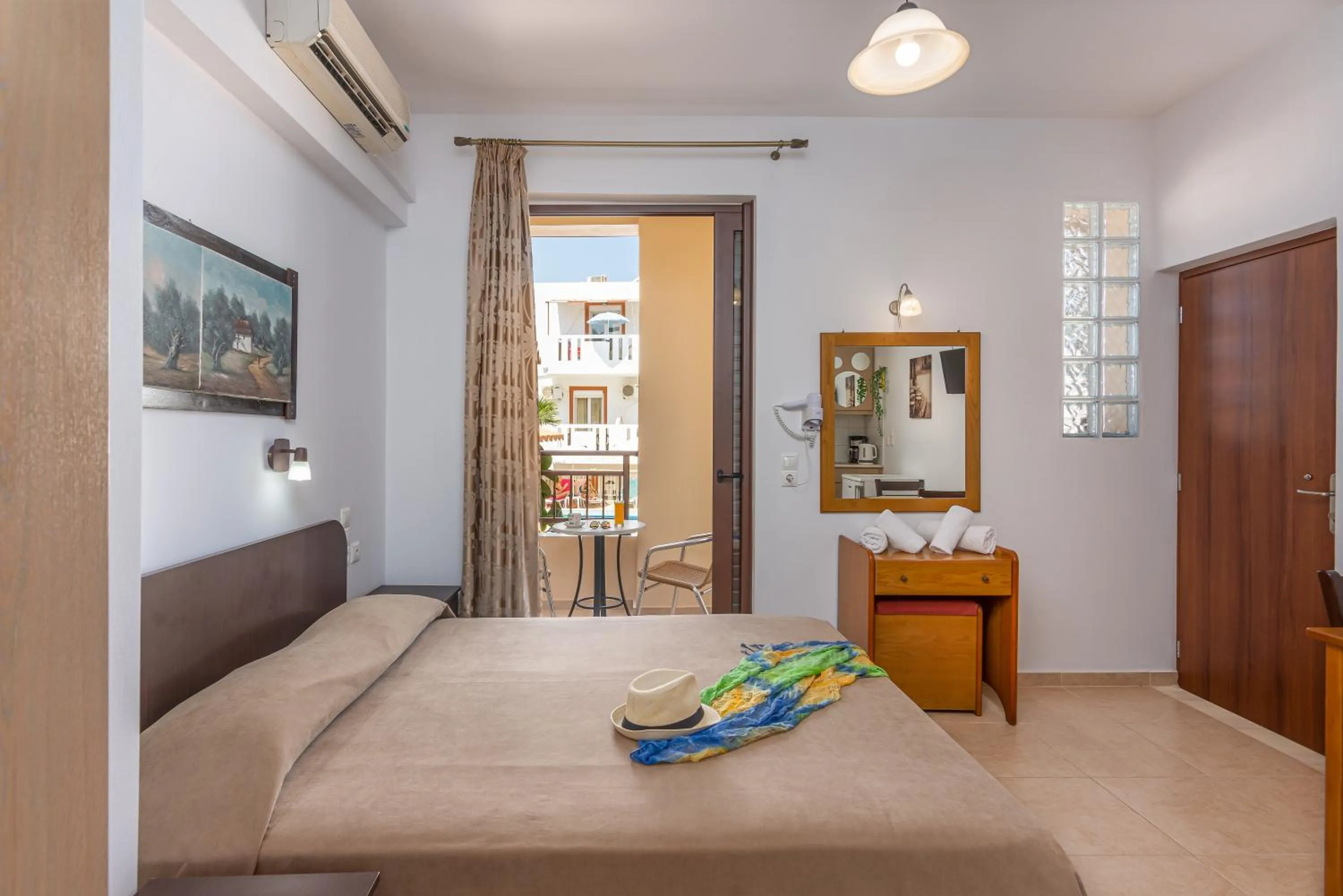 Bedroom, Bed in Galini Apartments