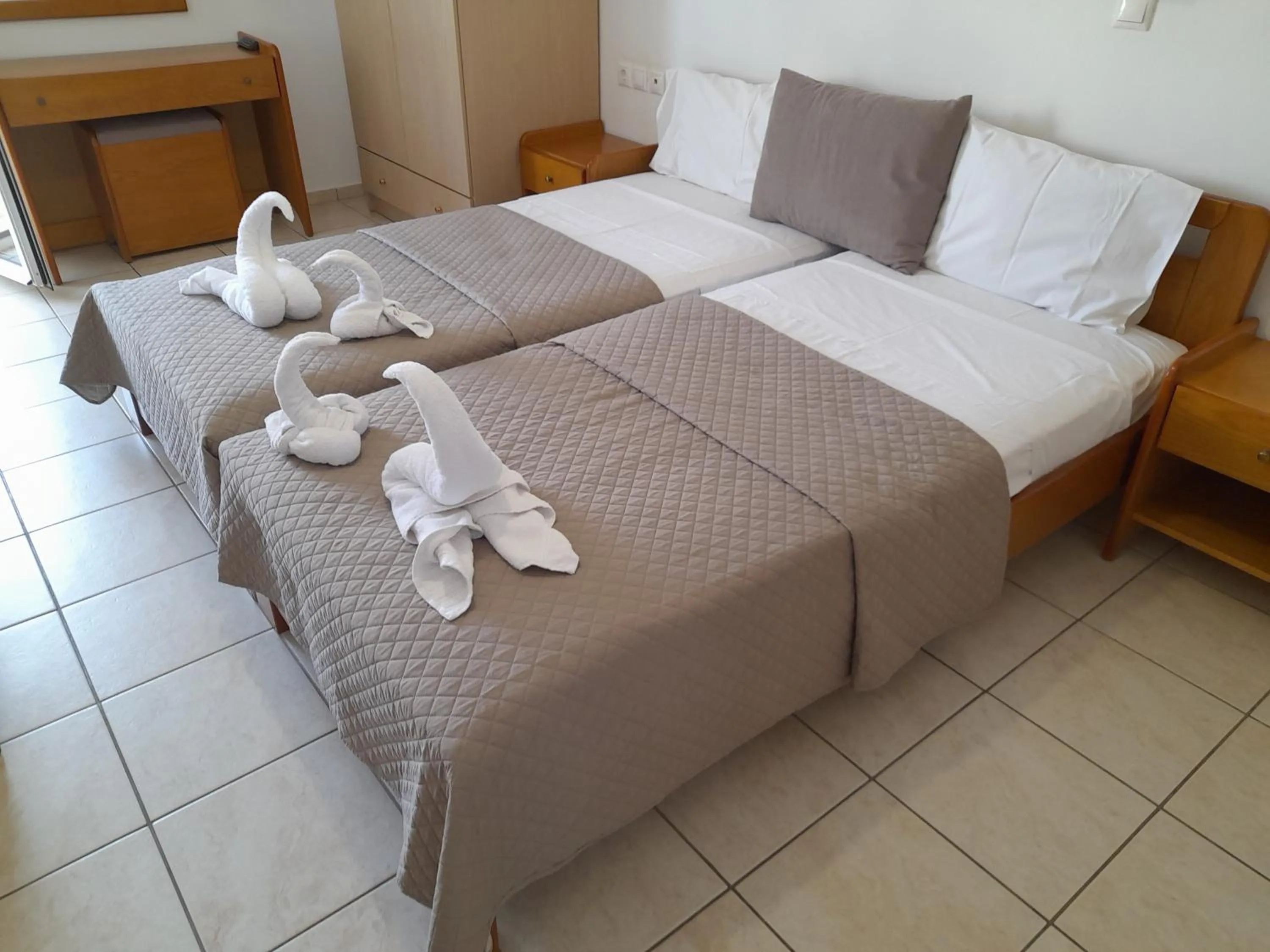 Bed in Galini Apartments