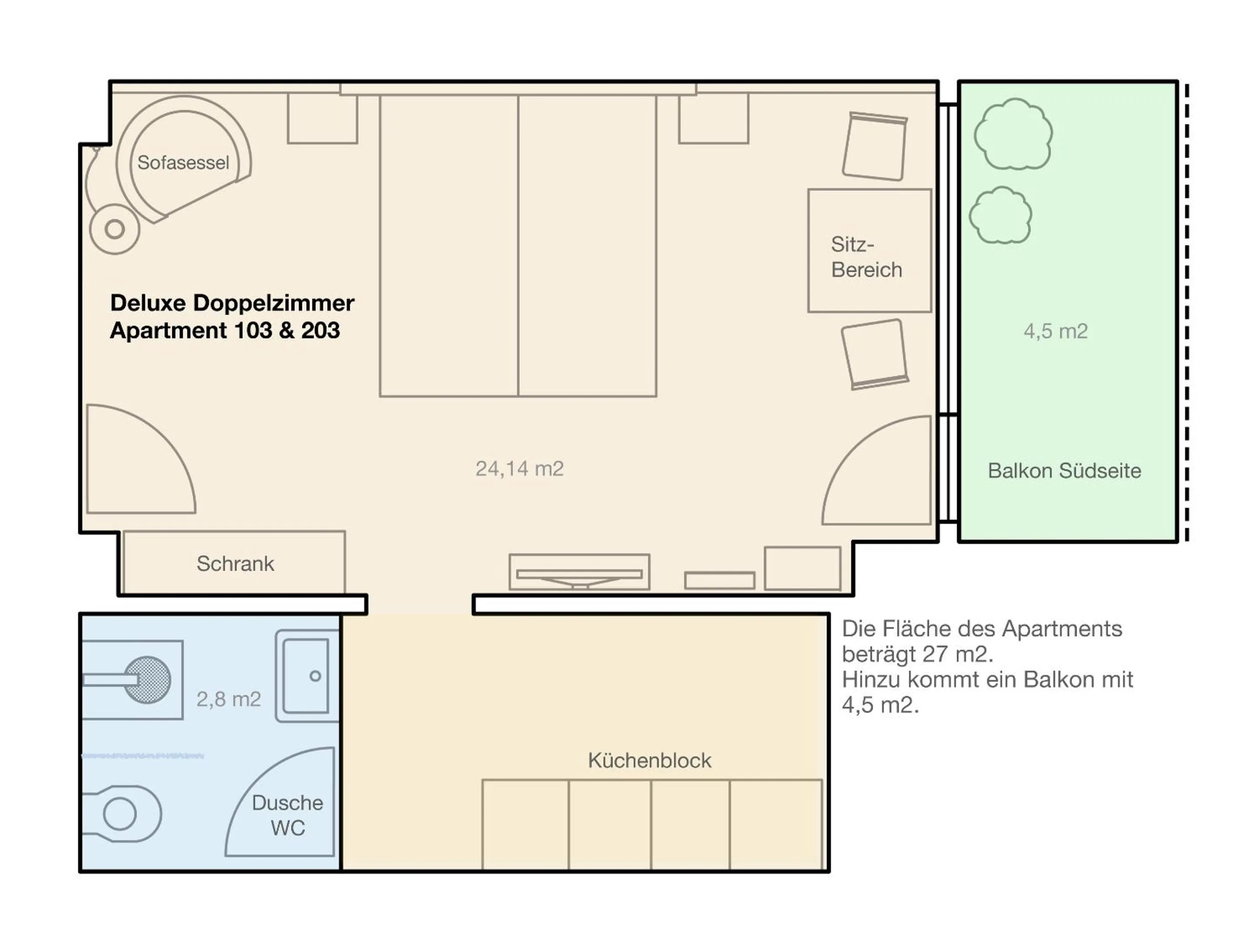 Floor plan in Hotel & Suites Glück Auf