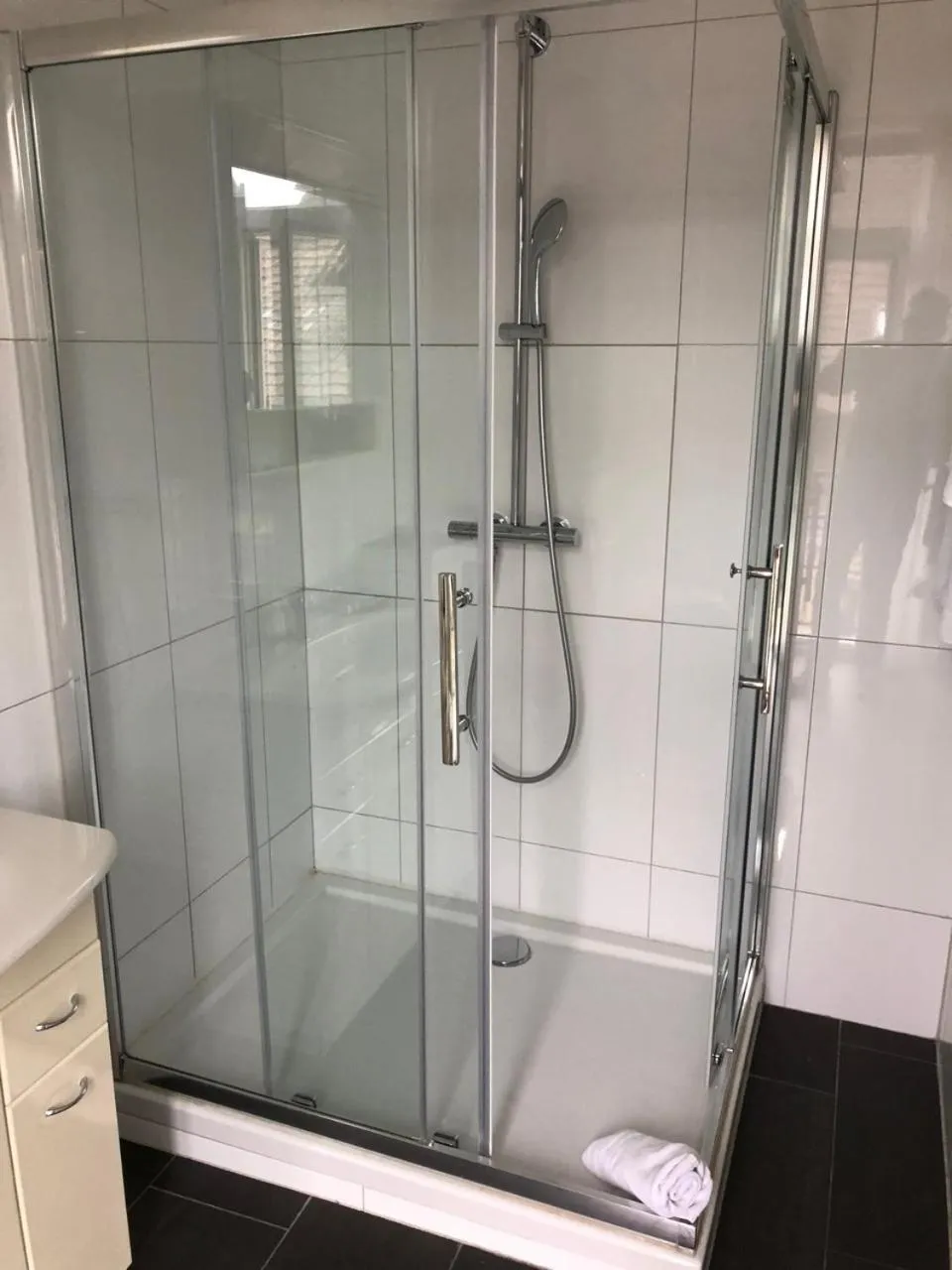 Shower in SASS APARTHOTEL