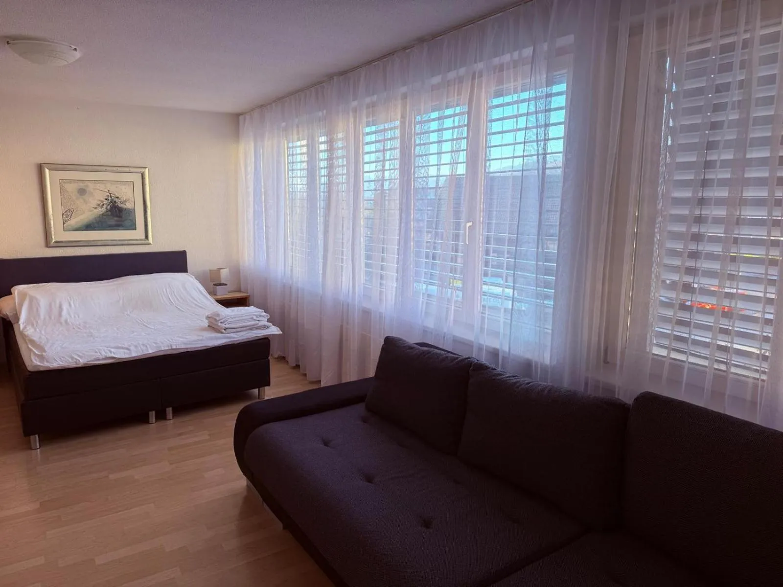 Living room, Bed in SASS APARTHOTEL