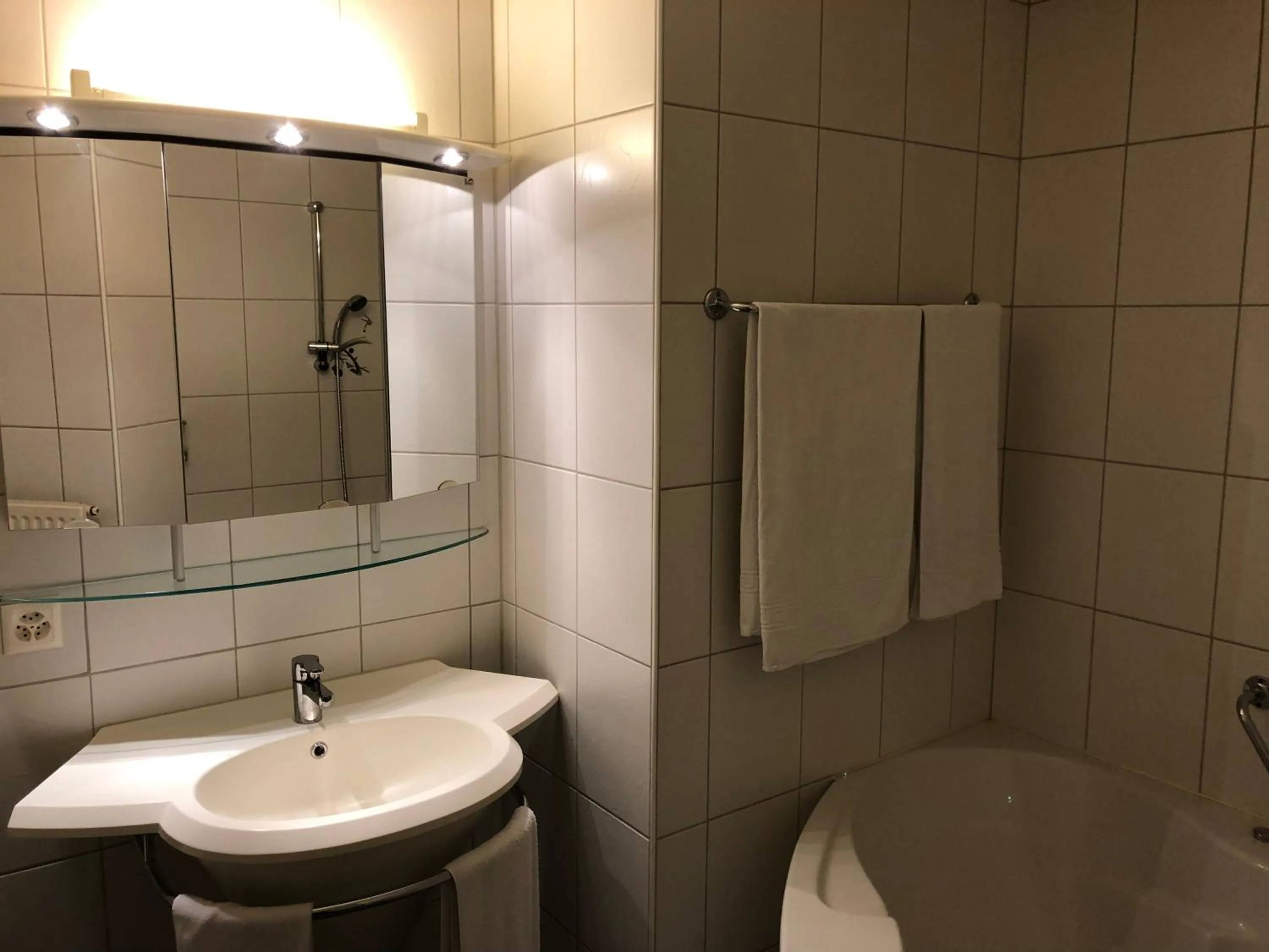 Shower in SASS APARTHOTEL