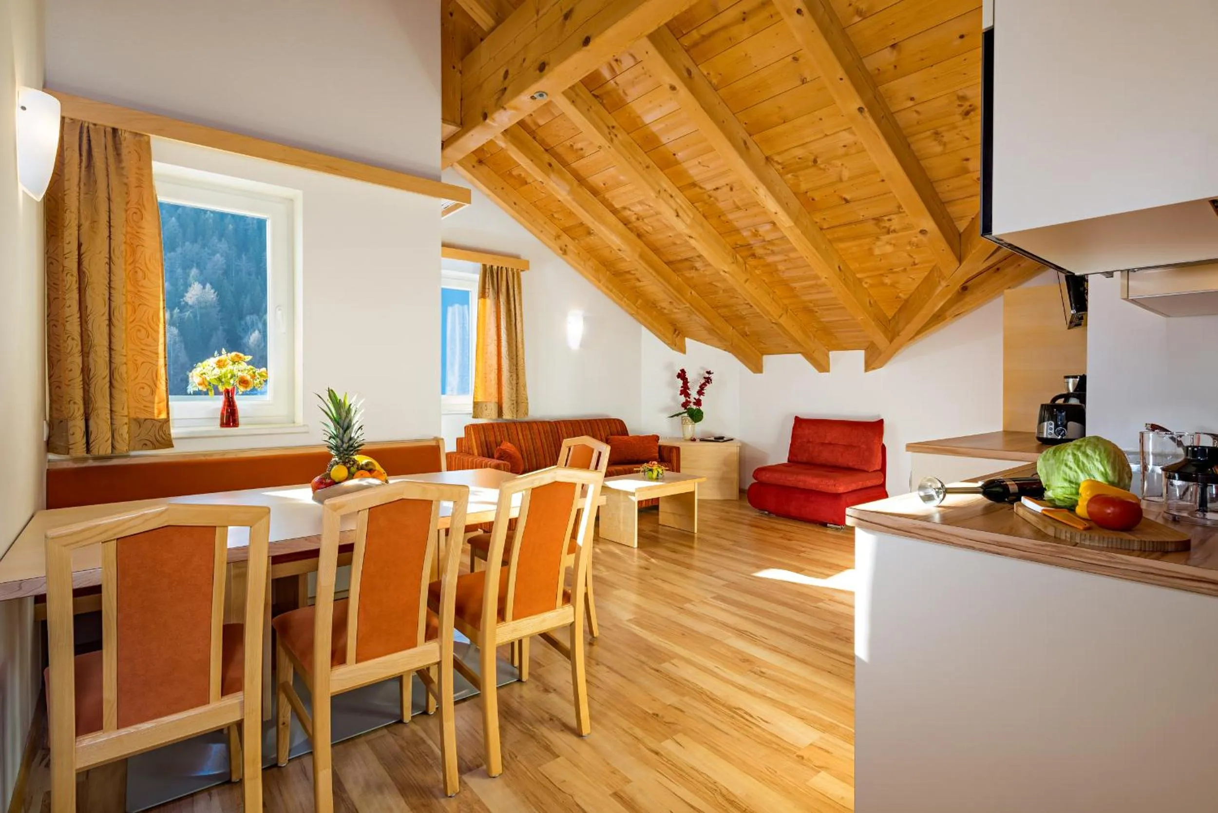 Seating area in Aparthotel Alpendiamant Serfaus Wachter GmbH