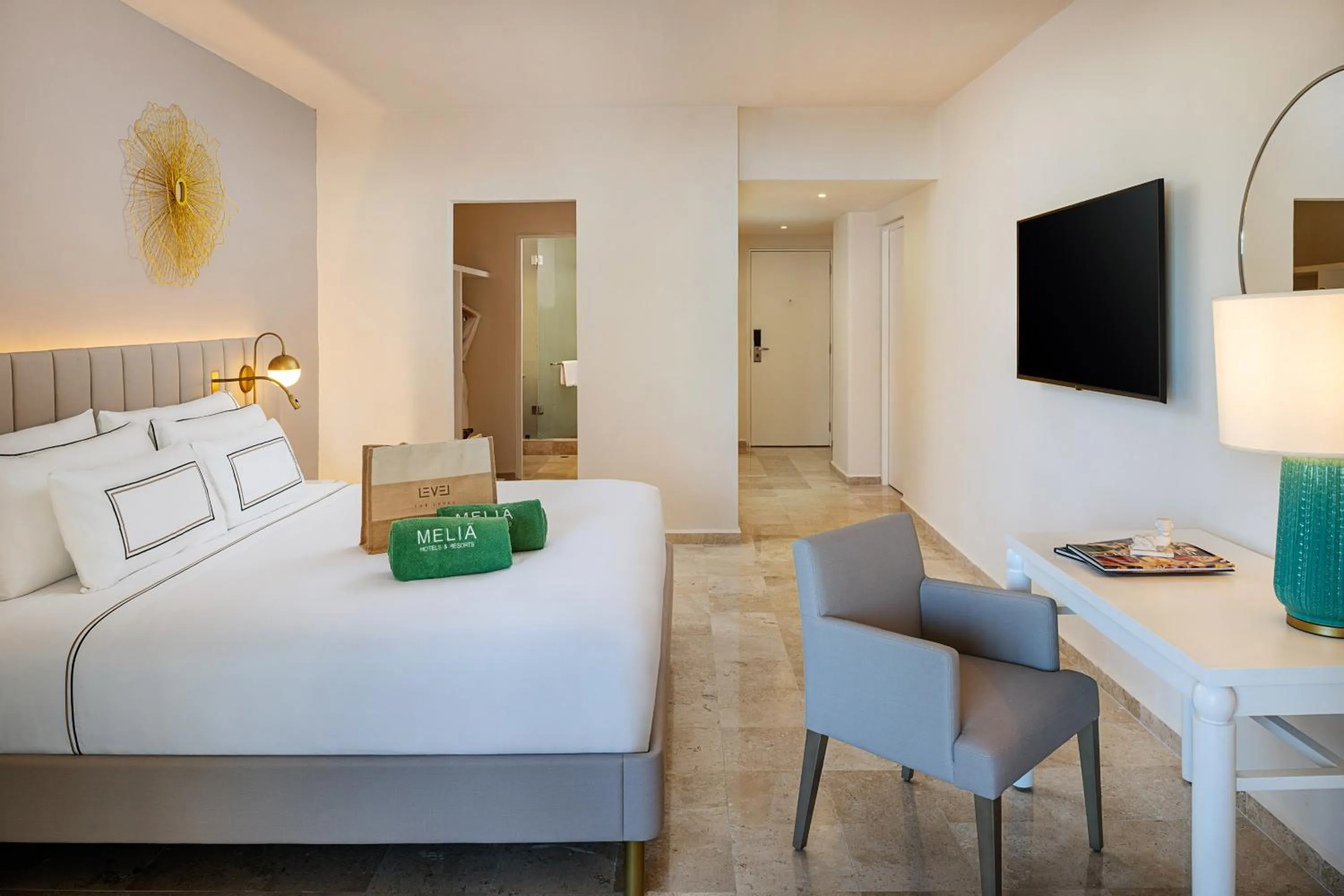 Bedroom, Bed in Melia Casa Maya Cancun All Inclusive