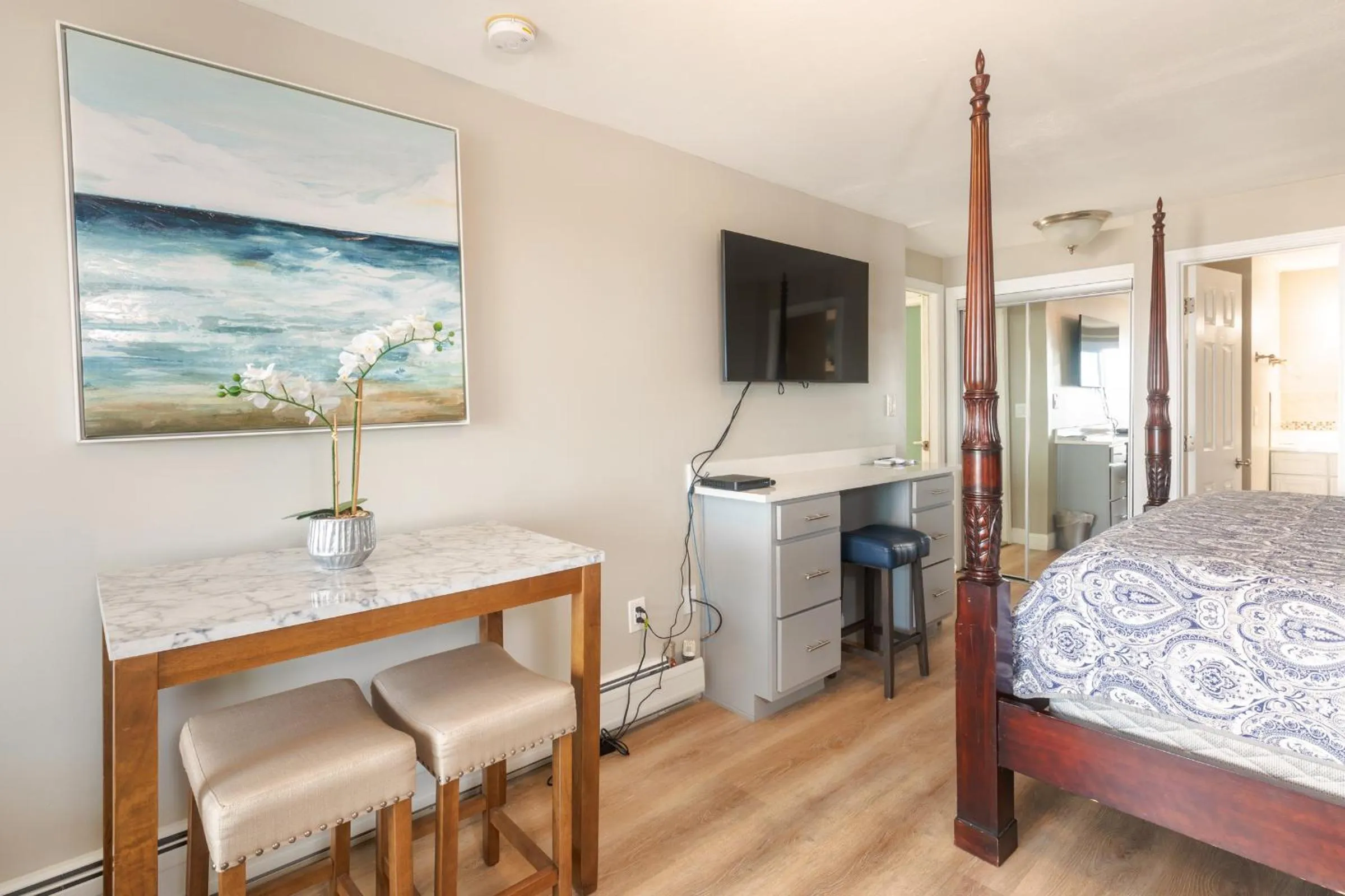 Bed in The Atlantic Motel