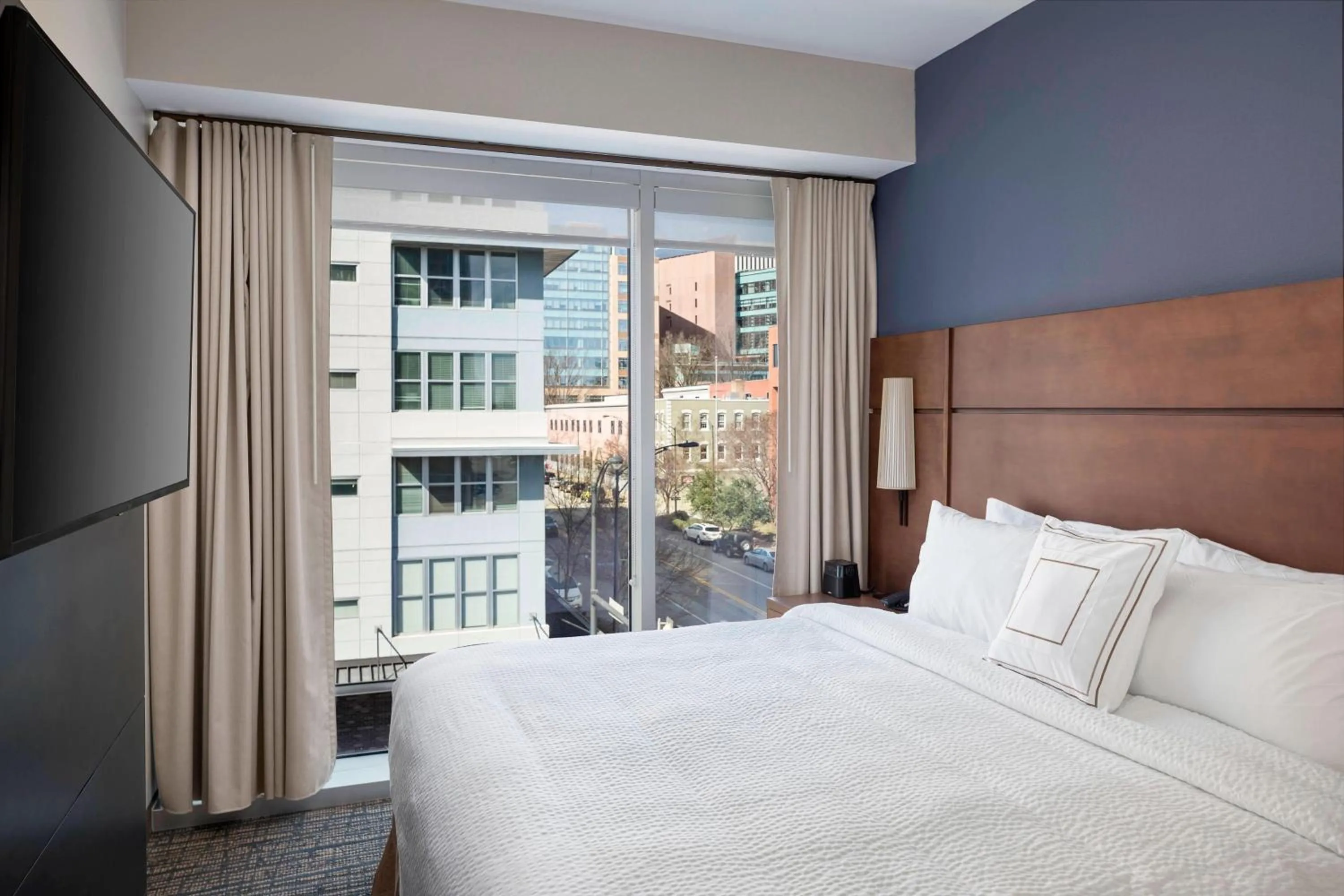 Bedroom, Bed in Residence Inn by Marriott Greenville Downtown