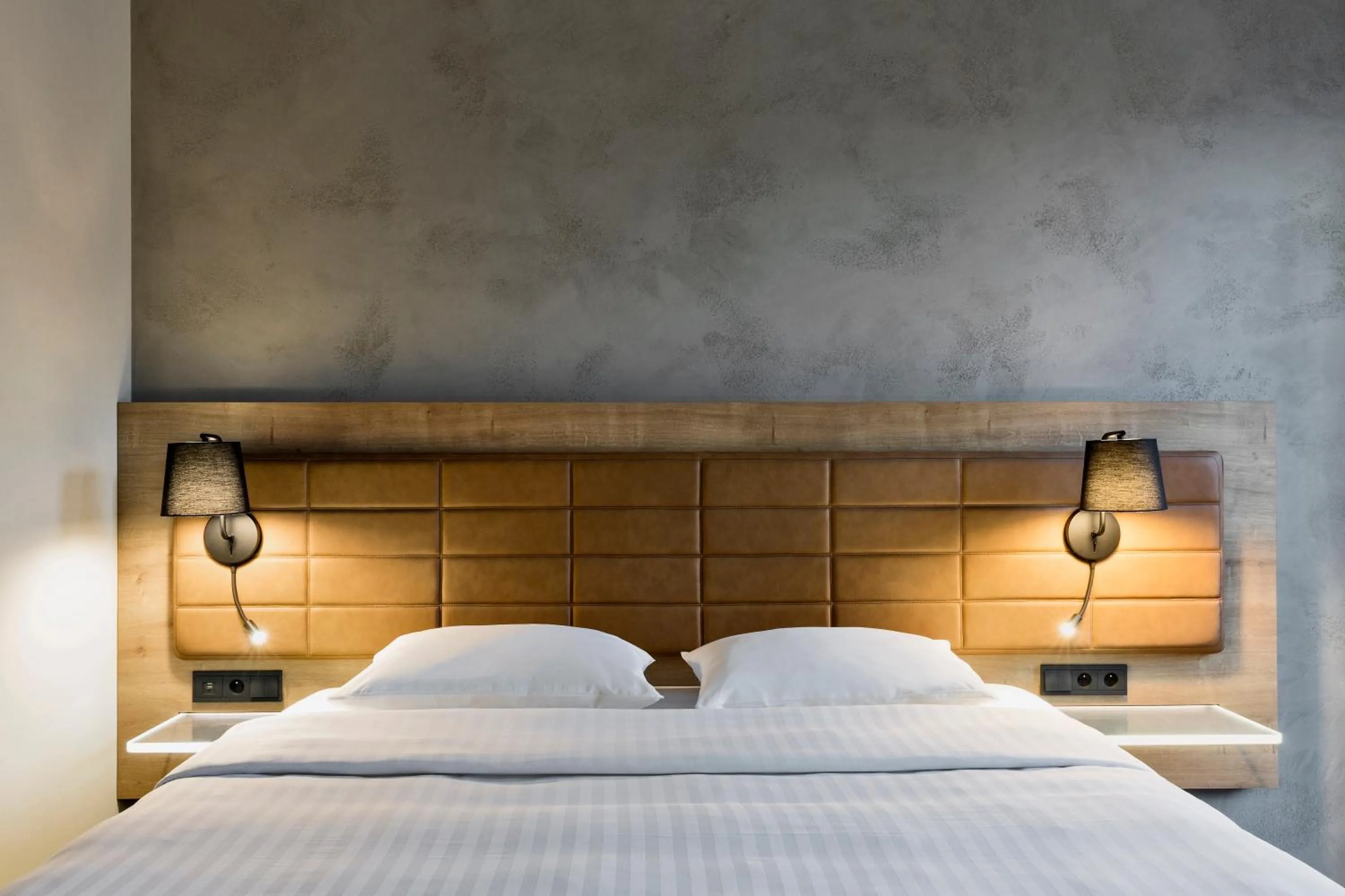 Bed in Moxy Warsaw Praga