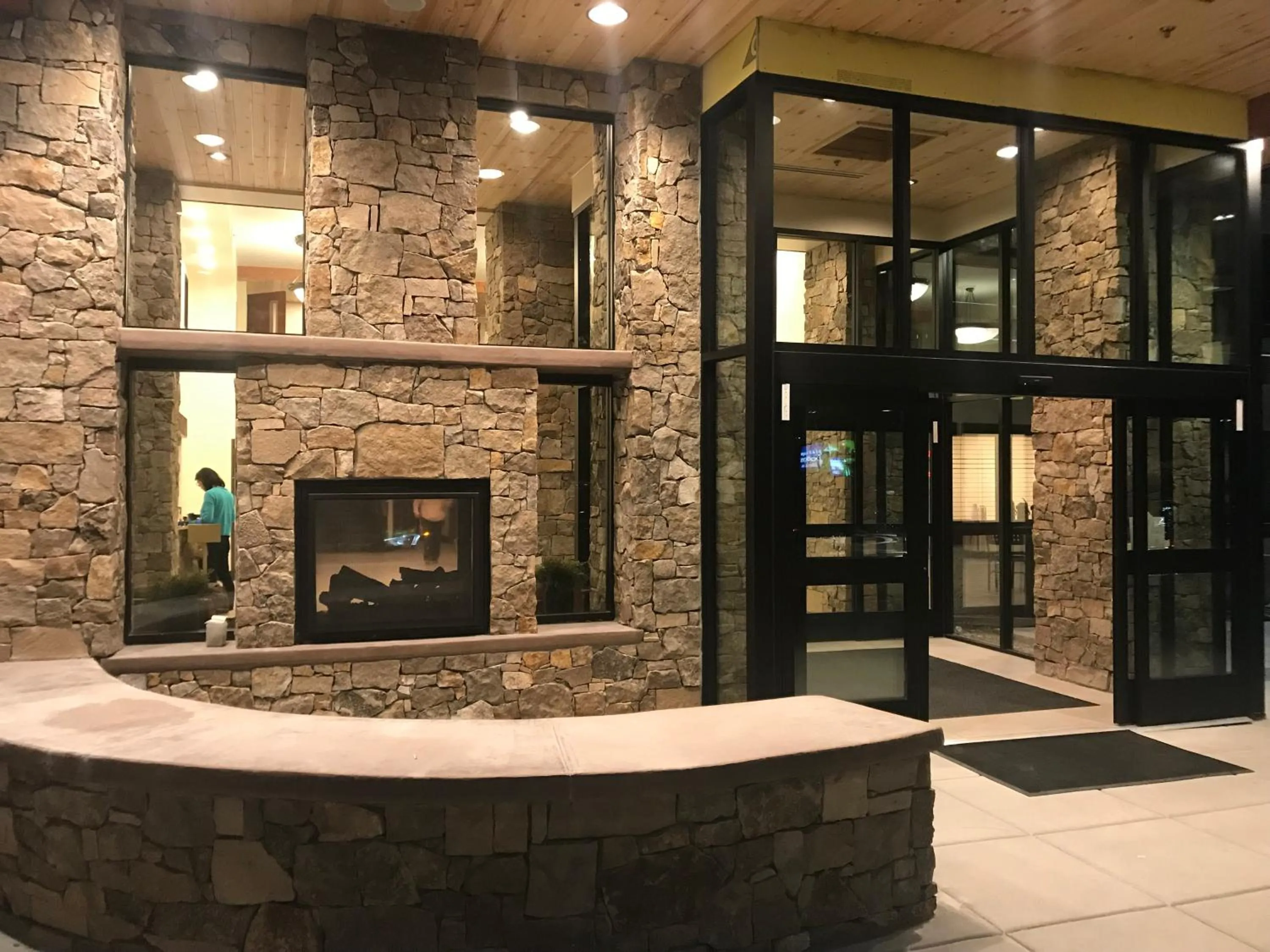 fireplace in Red Feather Lodge/Hotel