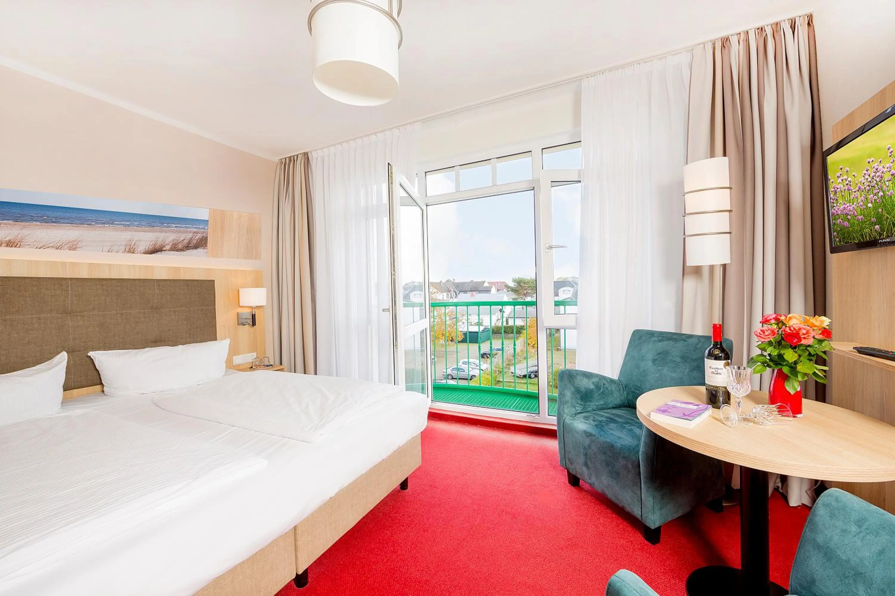 View (from property/room), Bed in Garni Eden Hotels