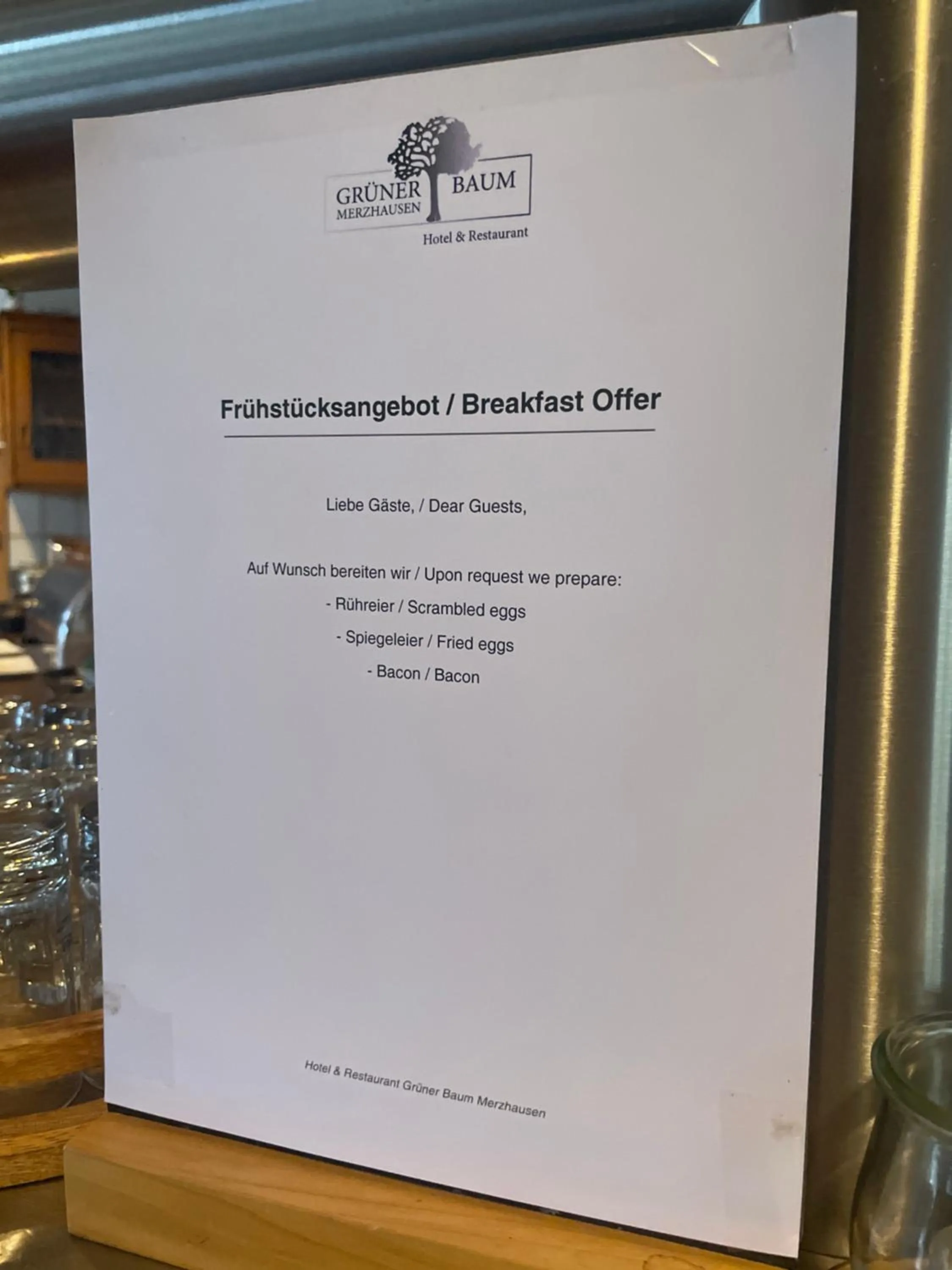 Breakfast in Hotel & Restaurant Grüner Baum Merzhausen