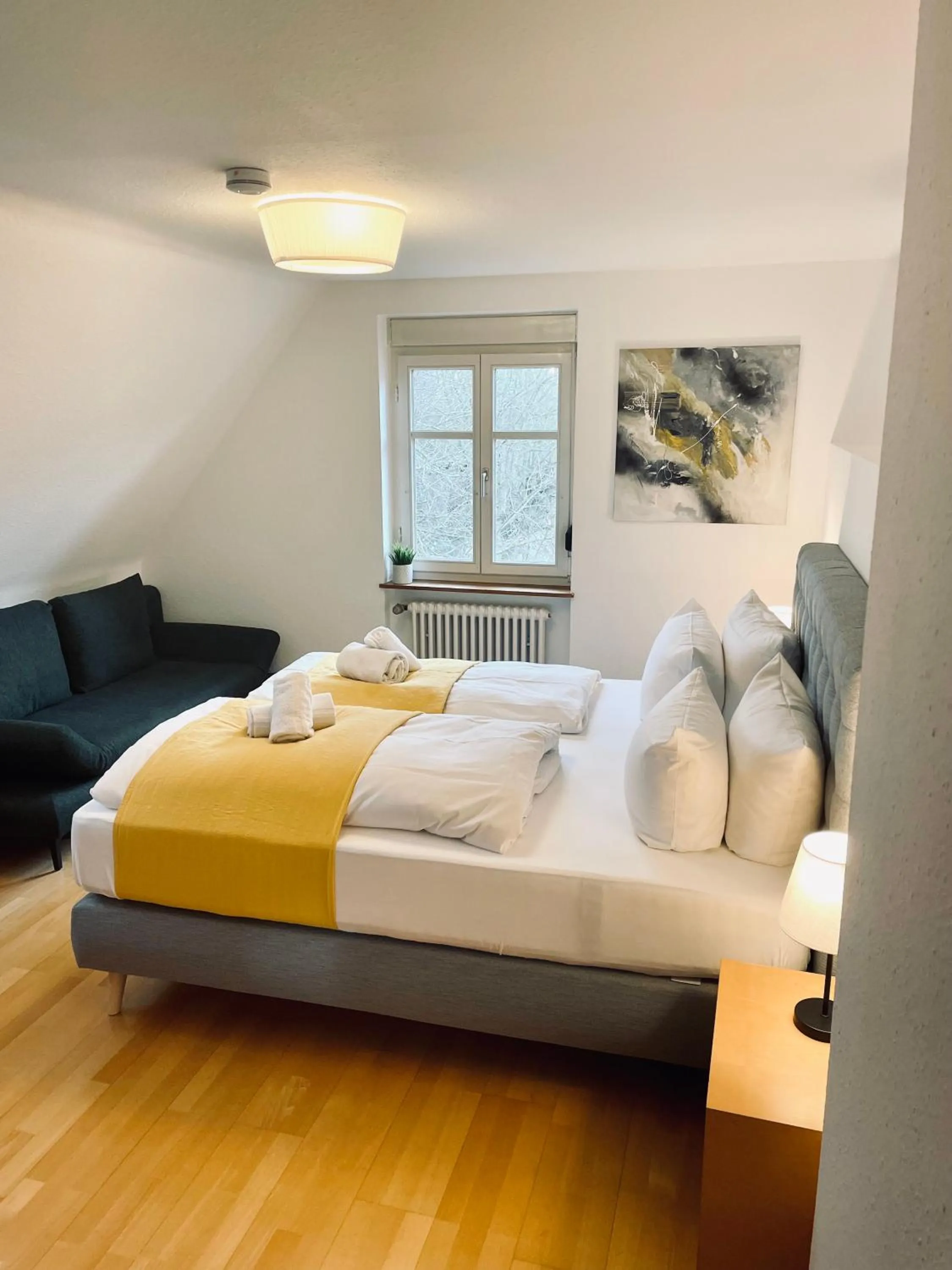 Bed in Hotel & Restaurant Grüner Baum Merzhausen