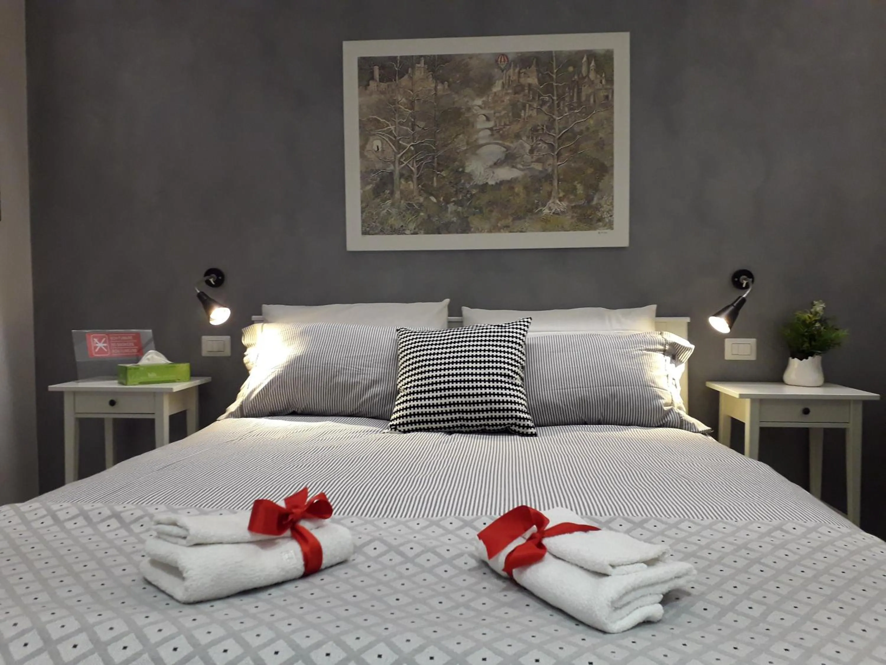 Bed in Interno 1 Ciampino Roma Luxury Apartment con balcone