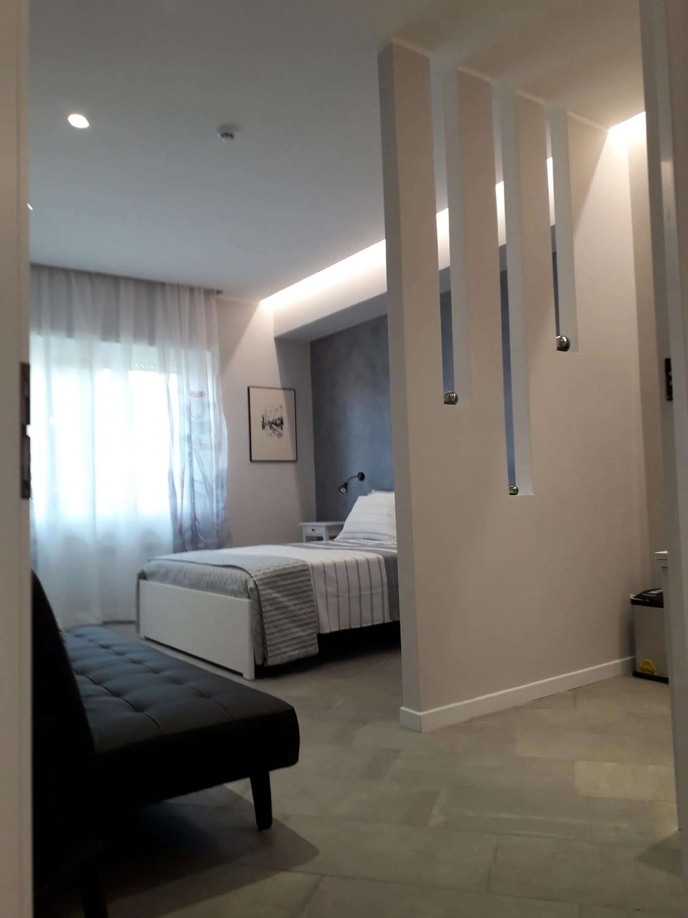 Bed in Interno 1 Ciampino Roma Luxury Apartment con balcone