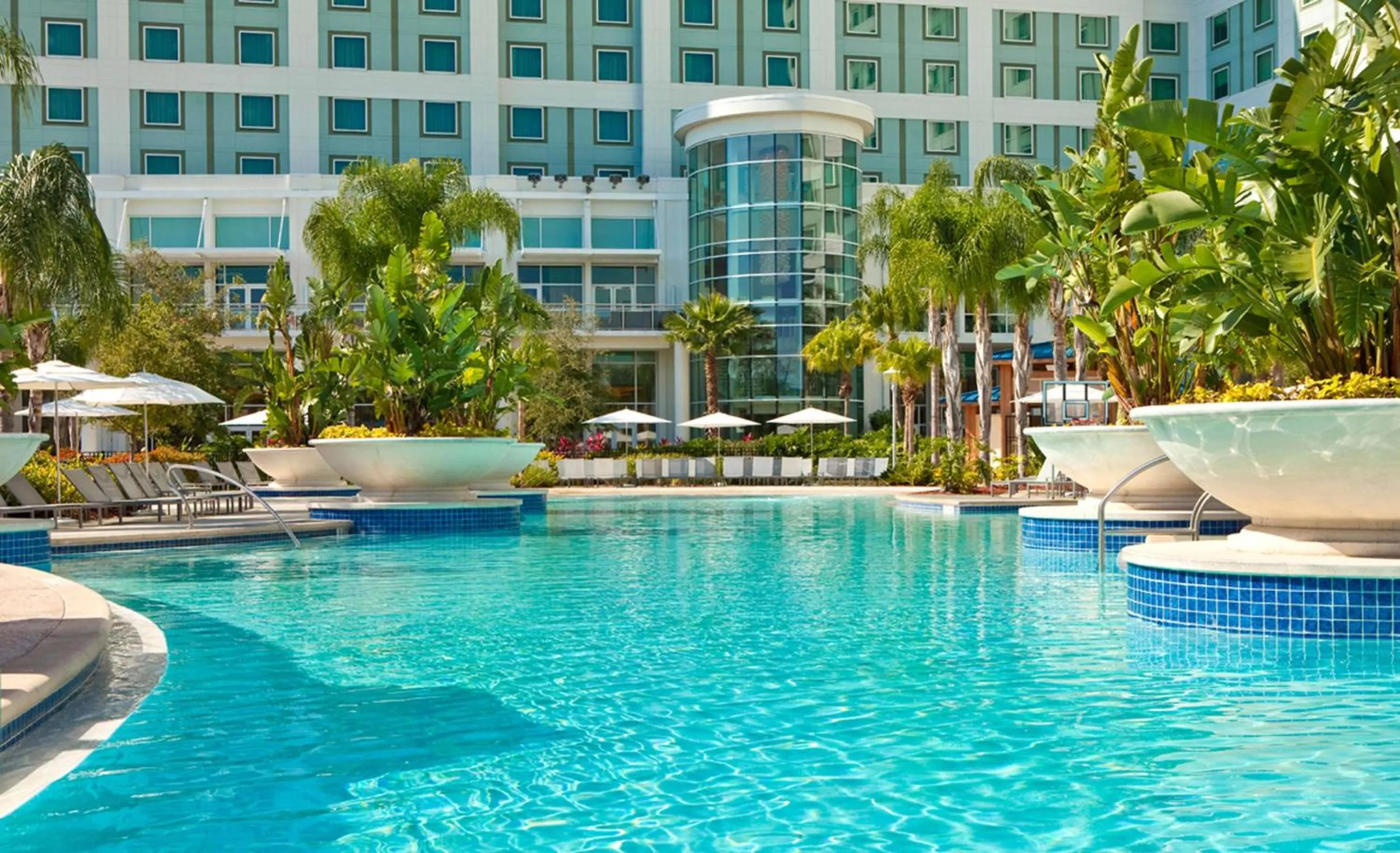 Pool view in Hilton Orlando