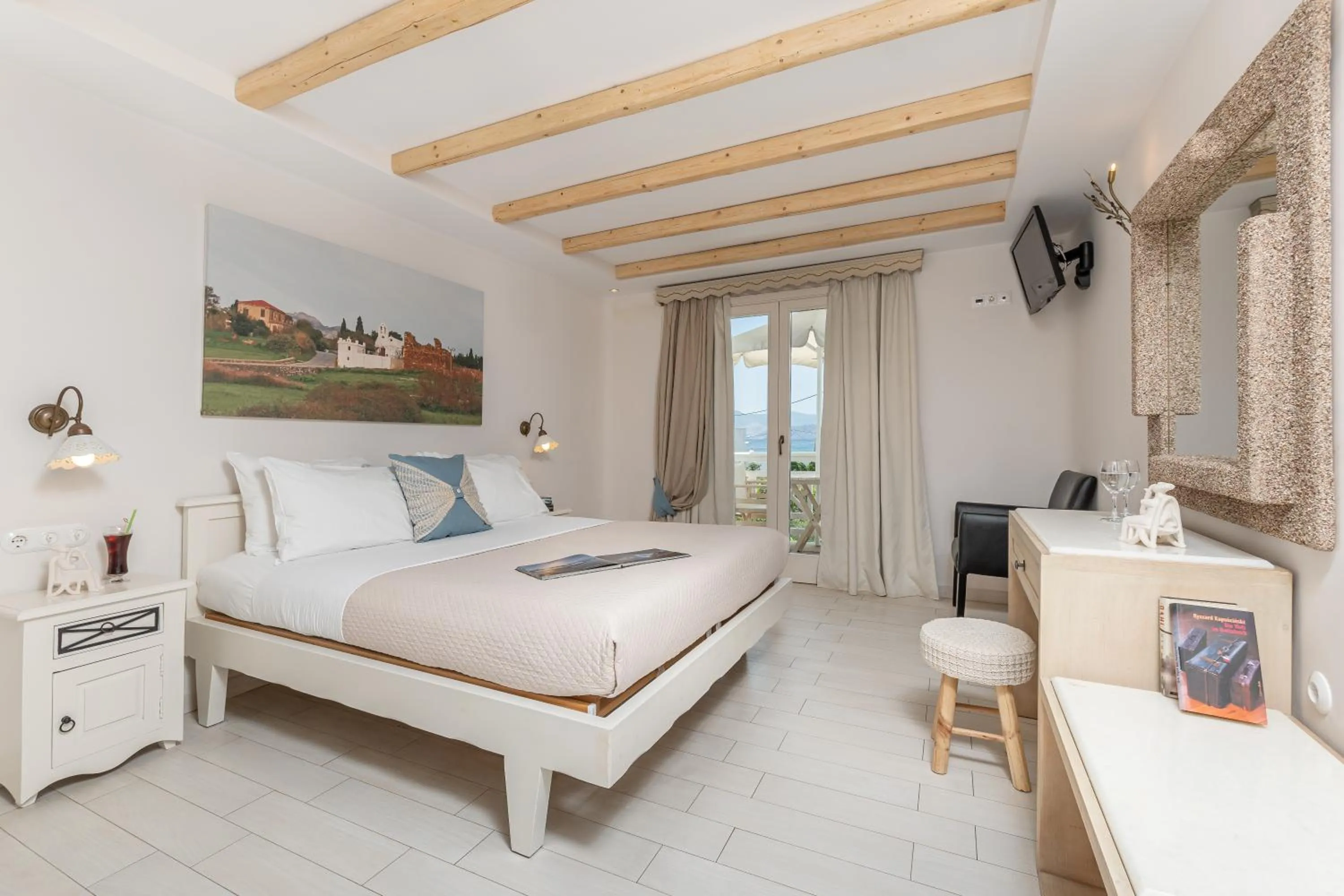 Bedroom, Bed in Naxos Island Hotel