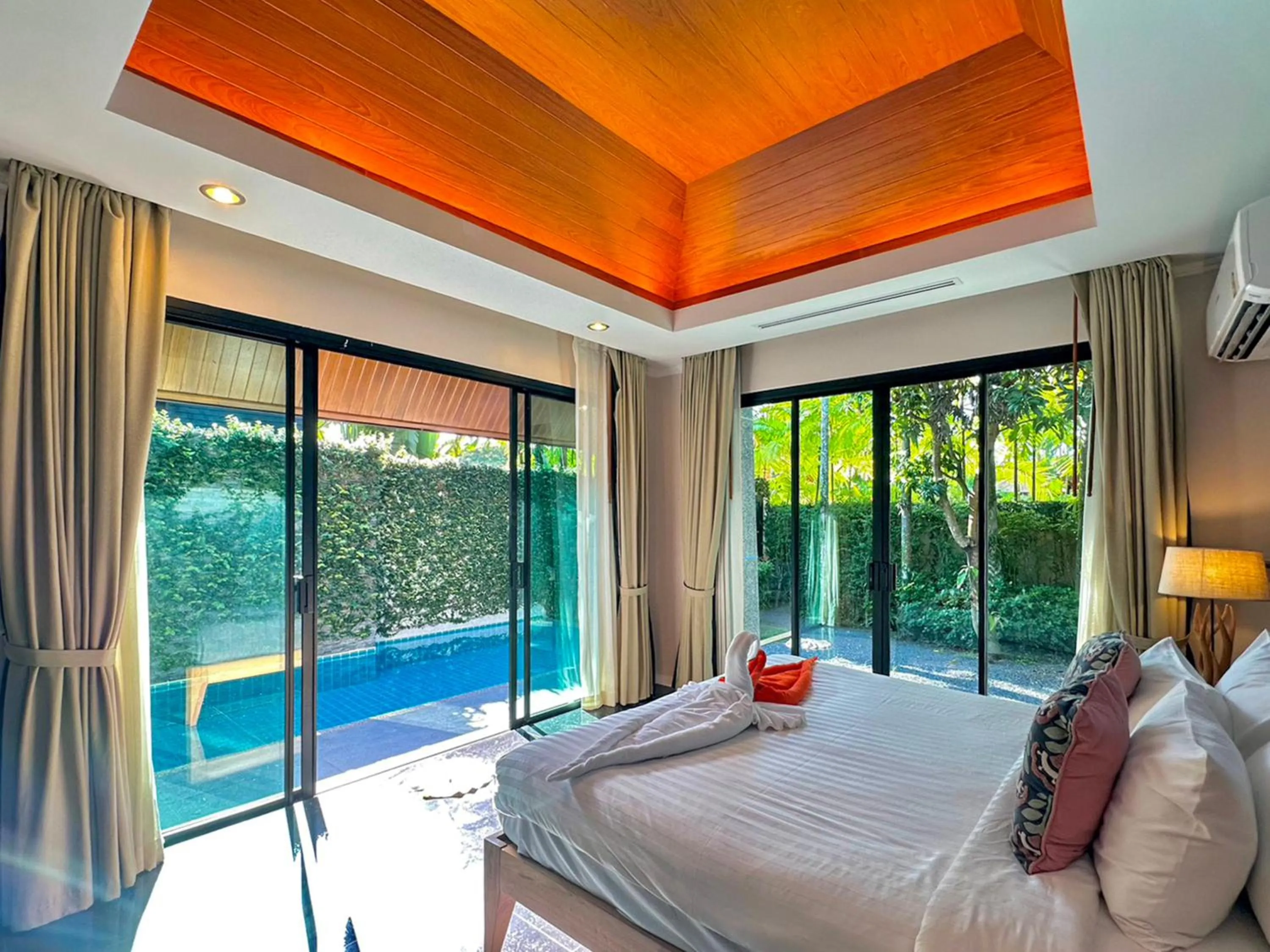 Bed in The Kiri Villas Resort