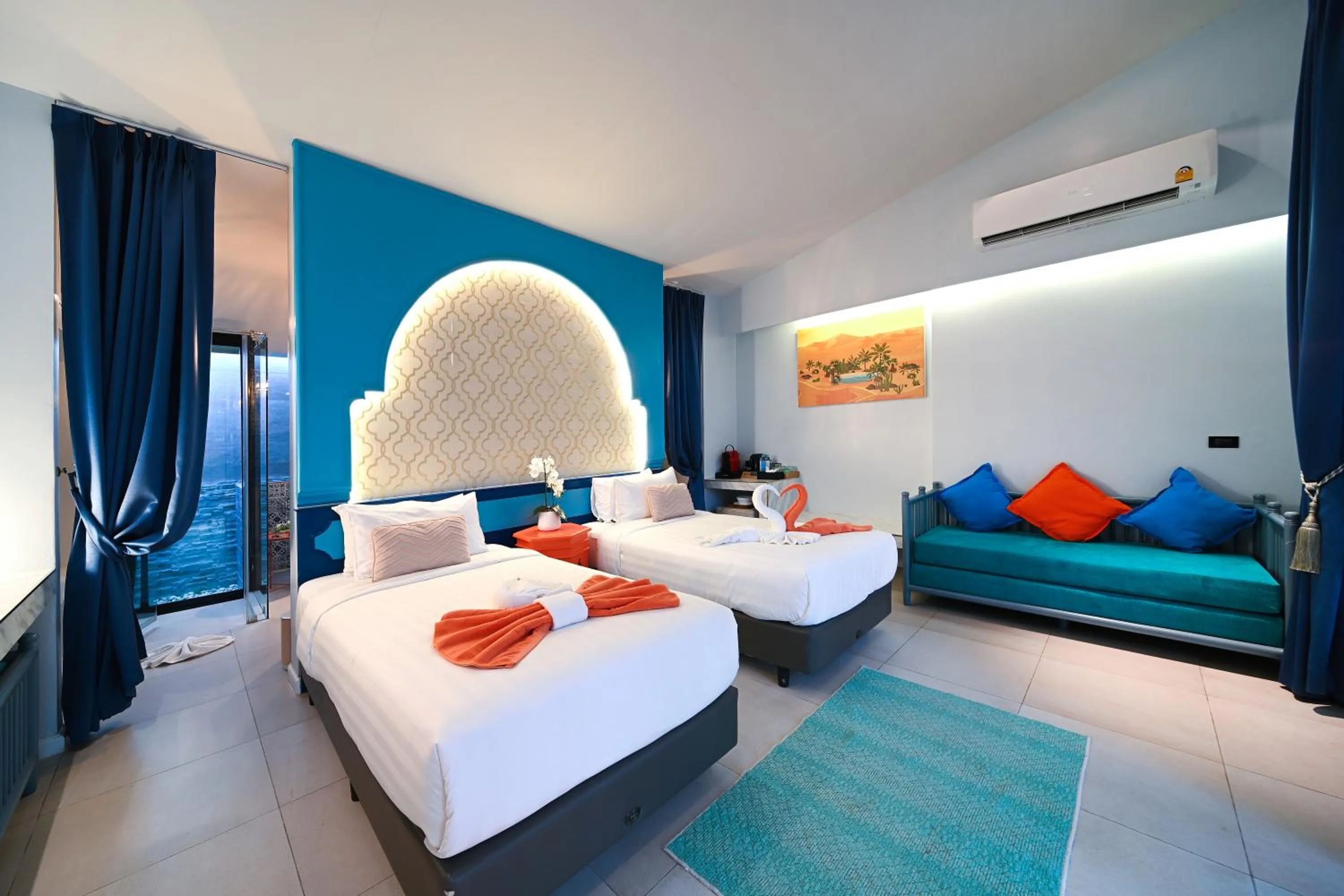 Bed in The Kiri Villas Resort