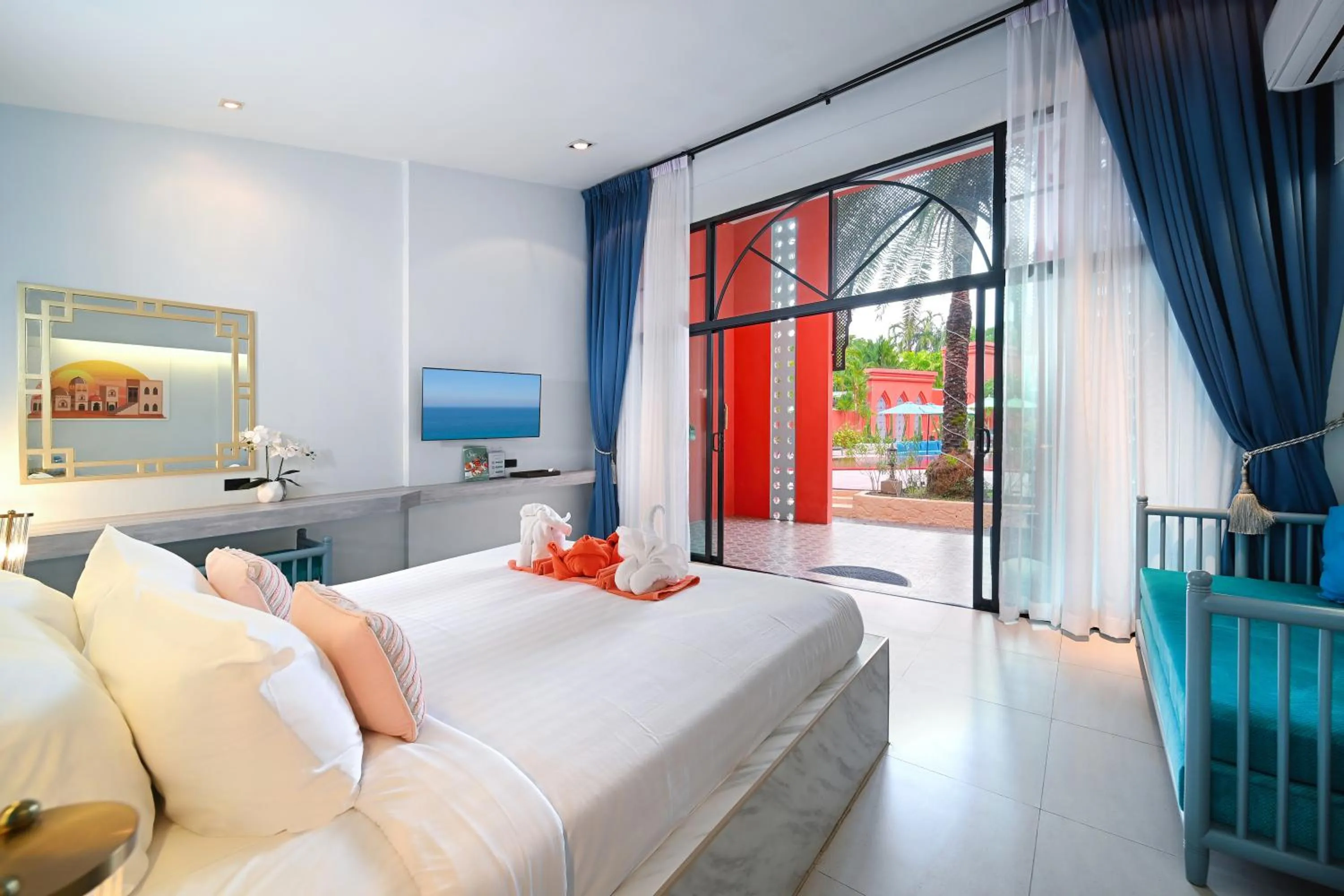 Bed in The Kiri Villas Resort