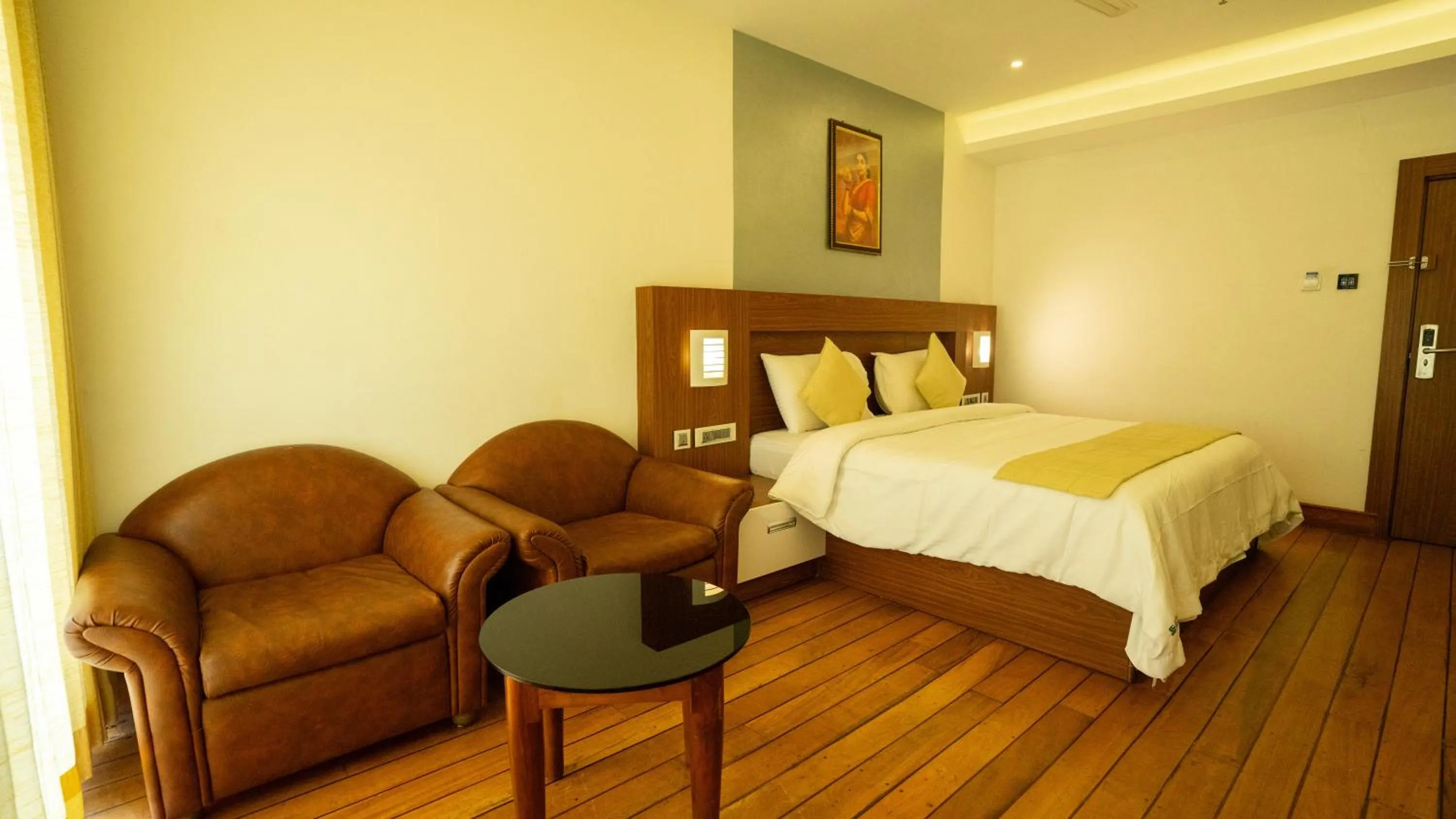 Living room, Bed in HillView Munnar