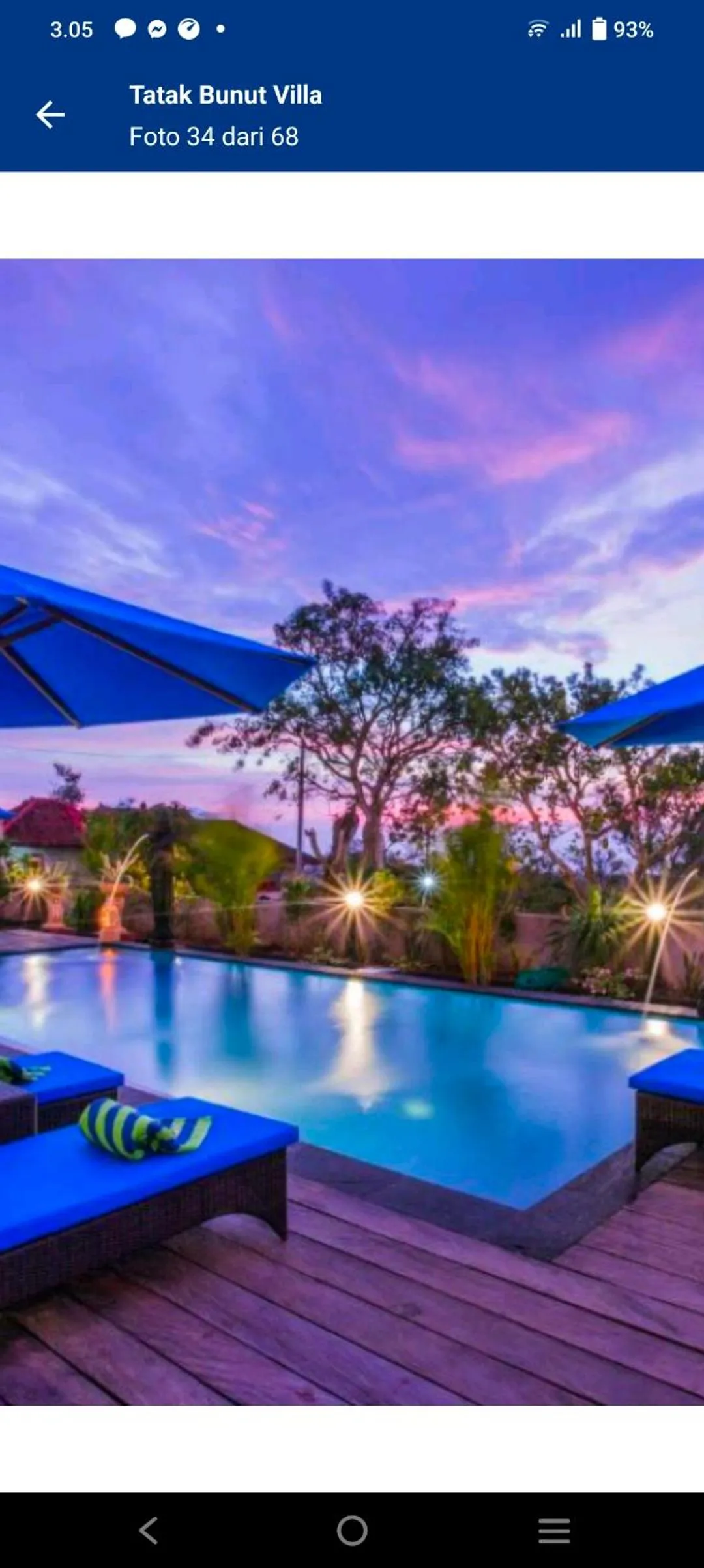 Pool view in Tatak Bunut Villa Ceningan